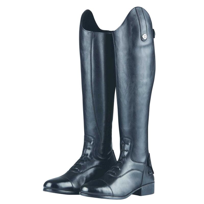 Arderin Leder Reitstiefel Lang Damen Schwarz