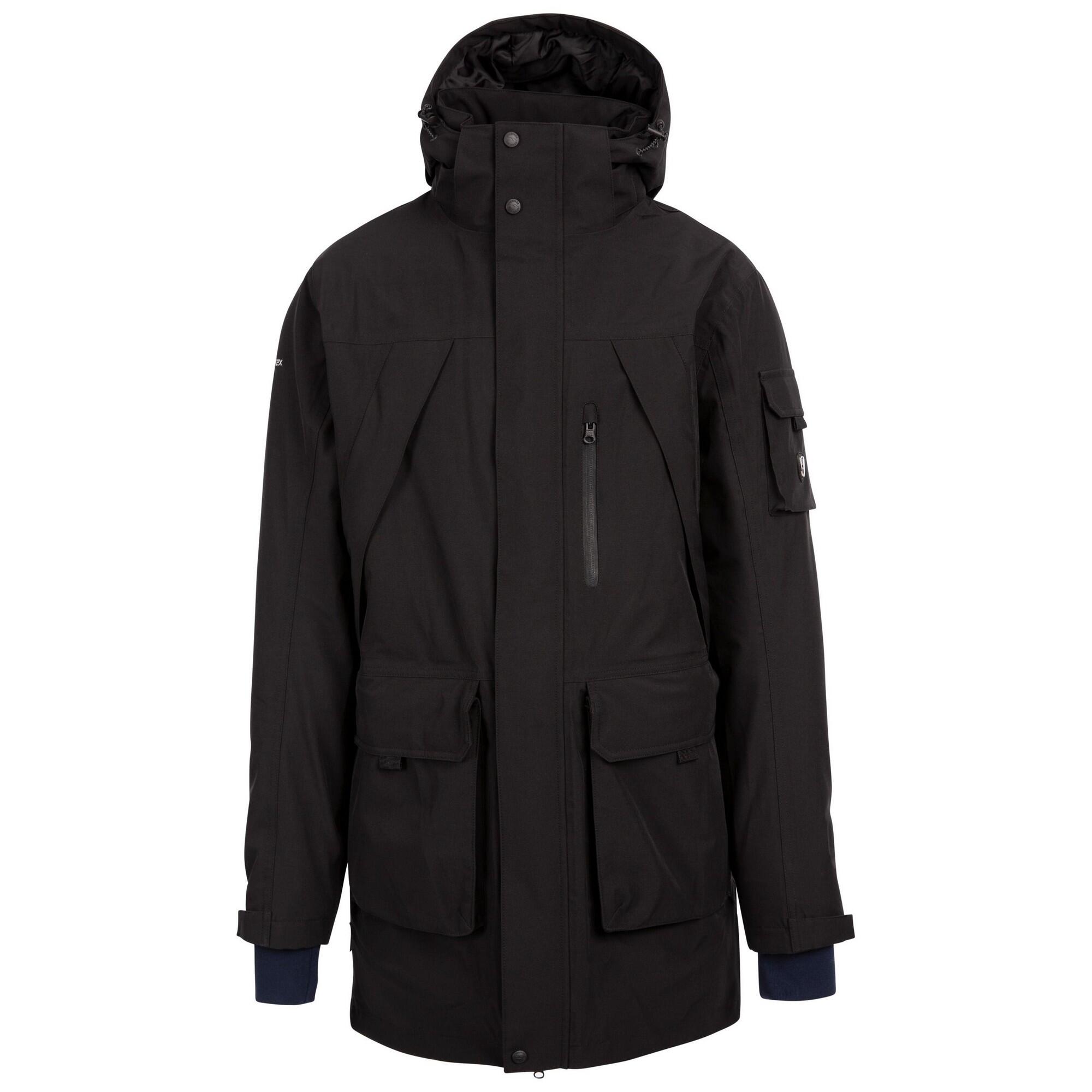 TRESPASS Mens Pelsall TP75 Waterproof Jacket (Black)