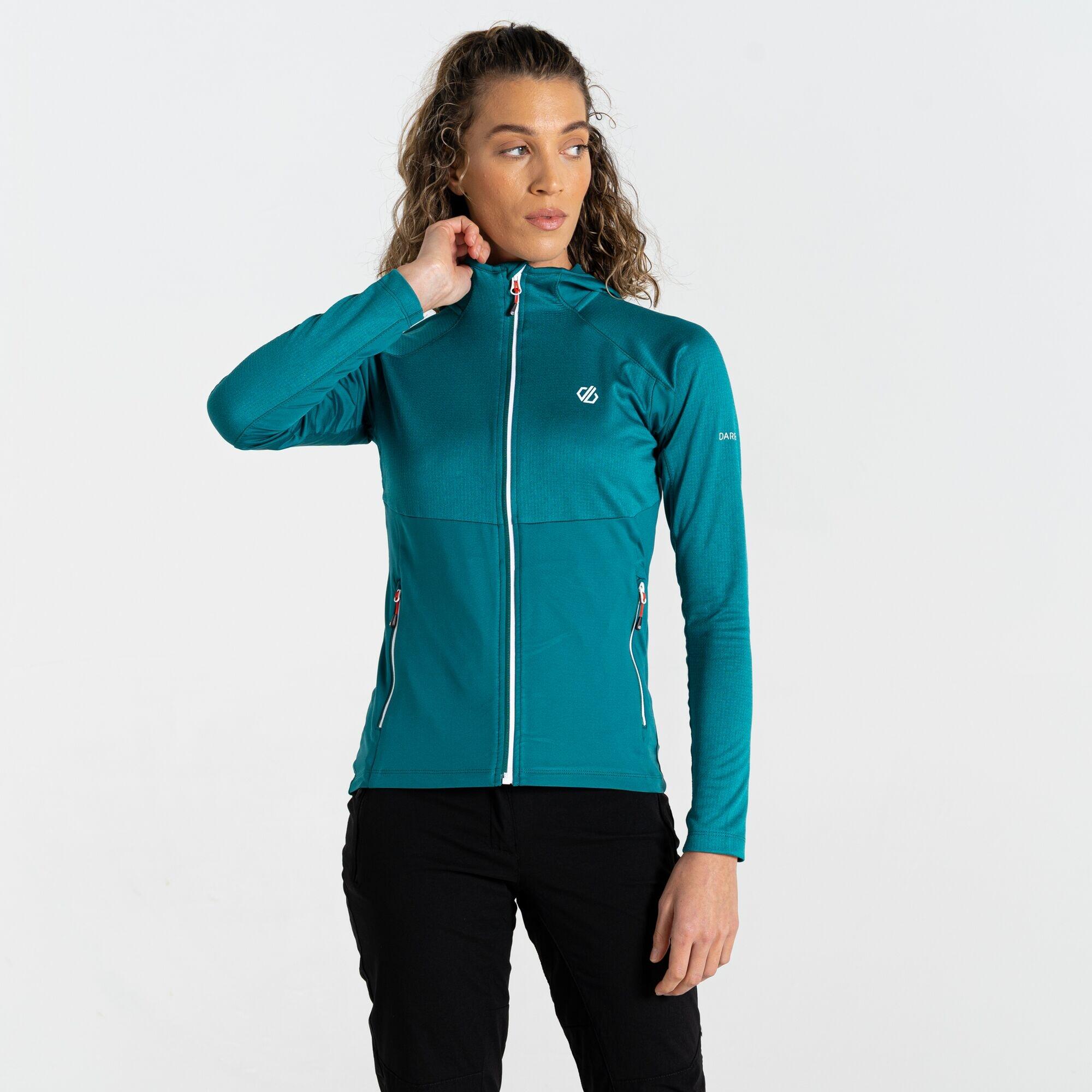 Womens/Ladies Convey II Hooded Core Stretch Midlayer (Fortune Green) 3/5