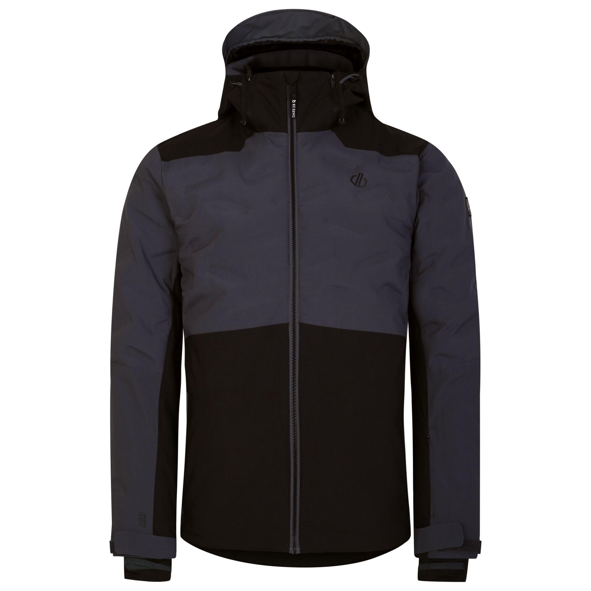 Men's warm ski and snowboard jacket 100 - white/black WEDZE