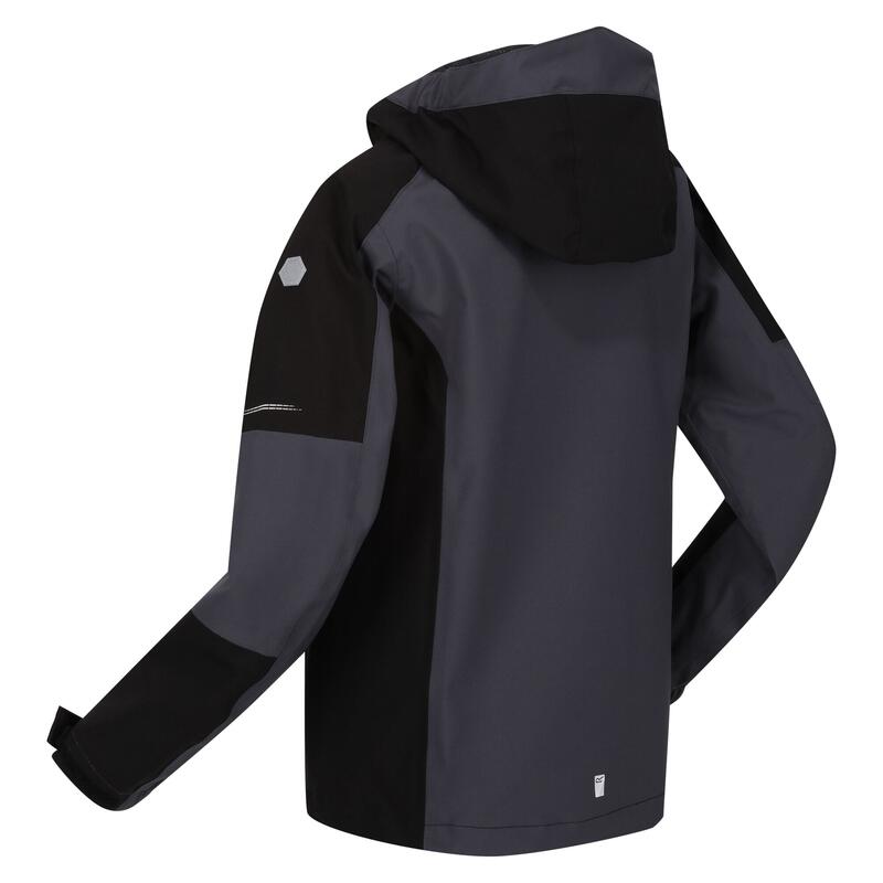 Veste imperméable HIGHTON Enfant (Gris phoque / Noir)