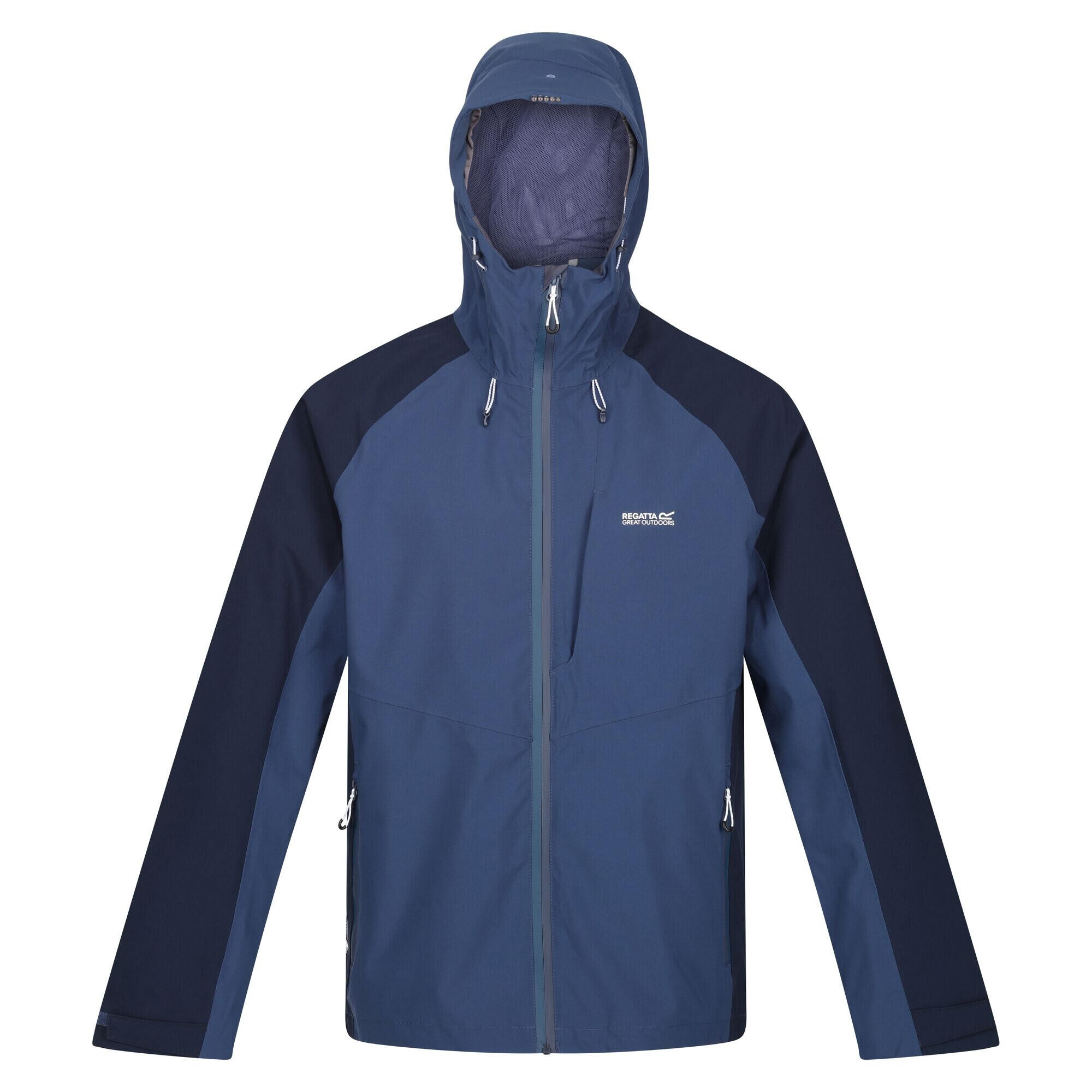 REGATTA Mens Britedale Colour Block Waterproof Jacket (Admiral Blue/Navy)