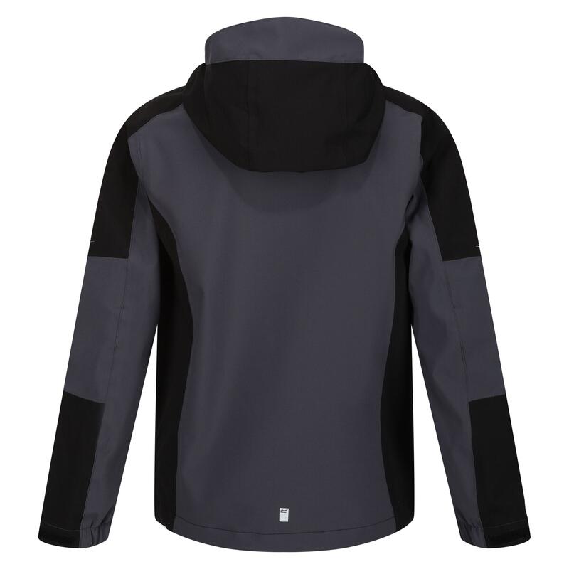 "Highton IV" Jacke, wasserfest für Kinder Mittelgrau/Schwarz