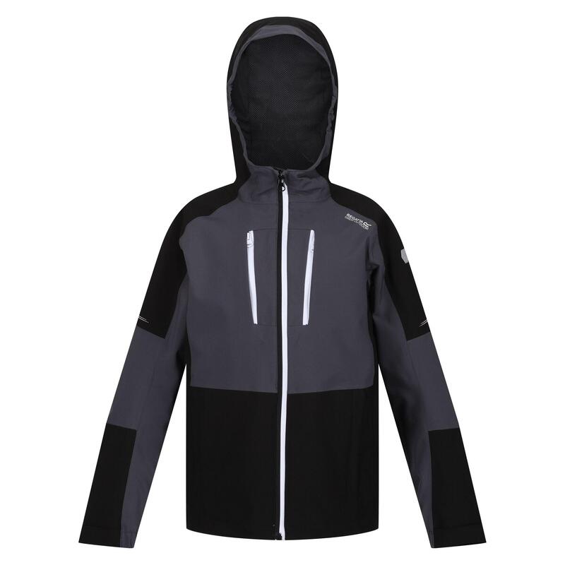 Veste imperméable HIGHTON Enfant (Gris phoque / Noir)