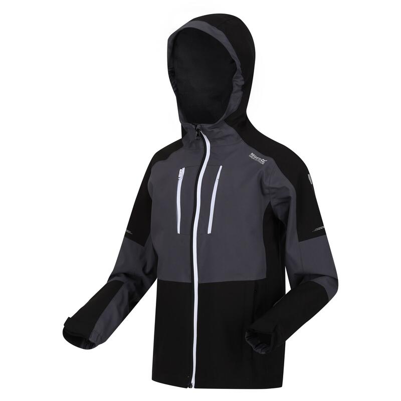 Veste imperméable HIGHTON Enfant (Gris phoque / Noir)