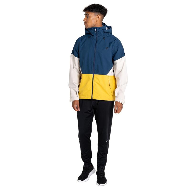 Veste imperméable TERRAIN Homme (Denim sombre / Jaune vif)