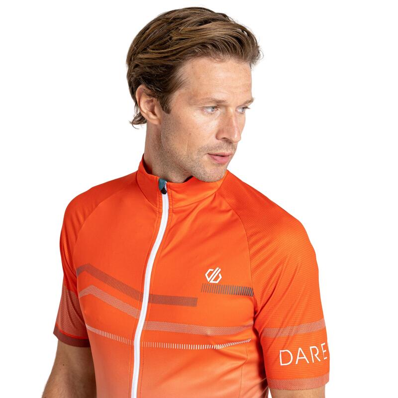 Jersey de Ciclismo Revolving de AEP para Hombre Rojo Trail Blaze