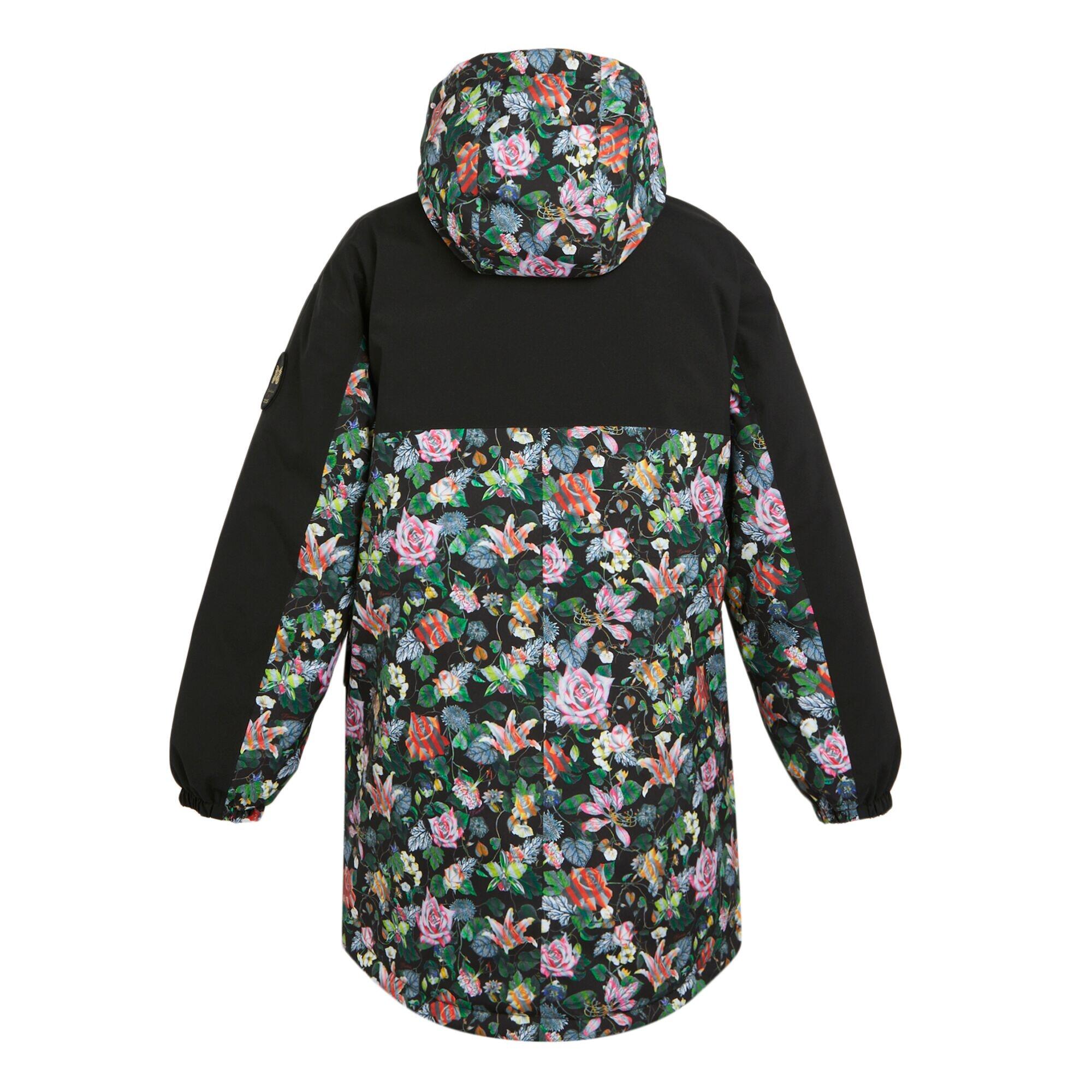 Womens/Ladies Christian Lacroix Cailar Floral Longline Waterproof Jacket (Black) 2/4