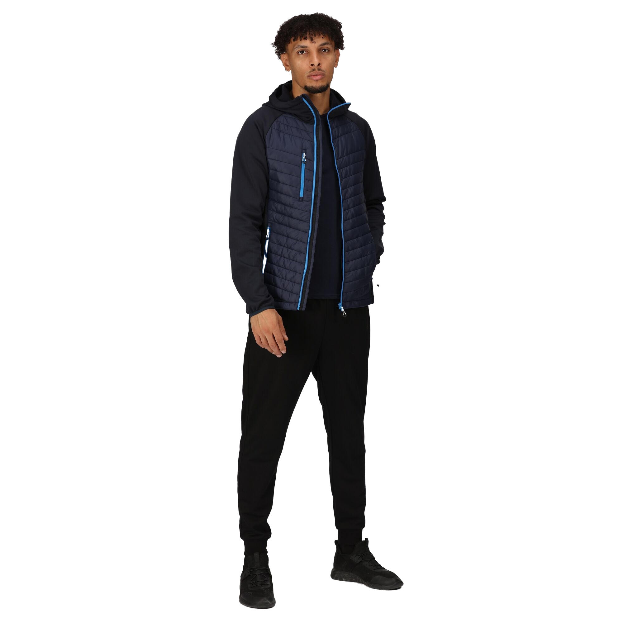 Mens Navigate Quilted Hybrid Jacket (Navy/French Blue) 4/5