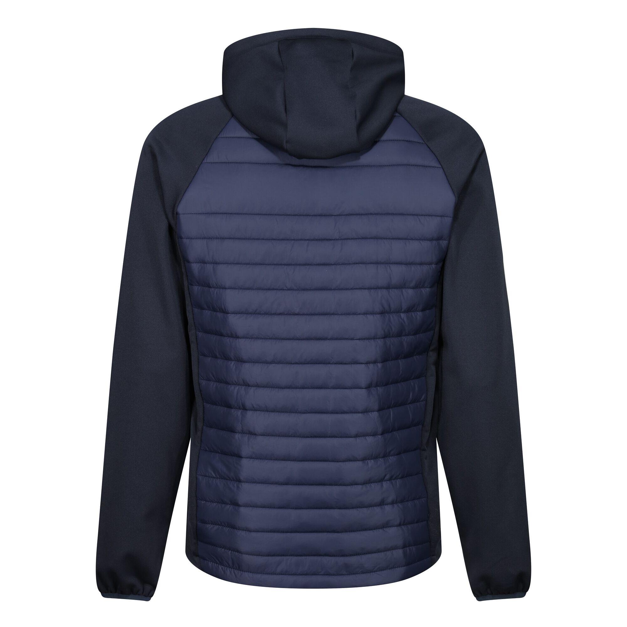 Mens Navigate Quilted Hybrid Jacket (Navy/French Blue) 2/5