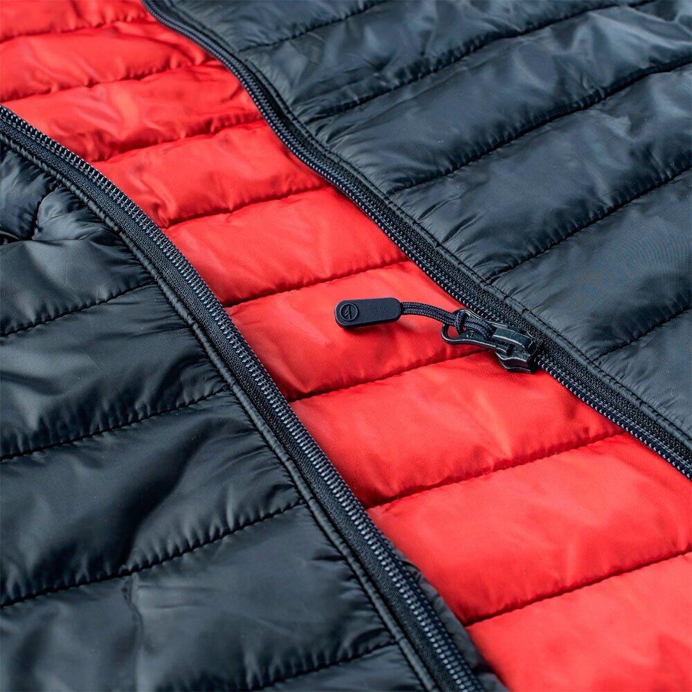 Mens Cash Padded Jacket (Sky Captain/Haute Red) 3/4