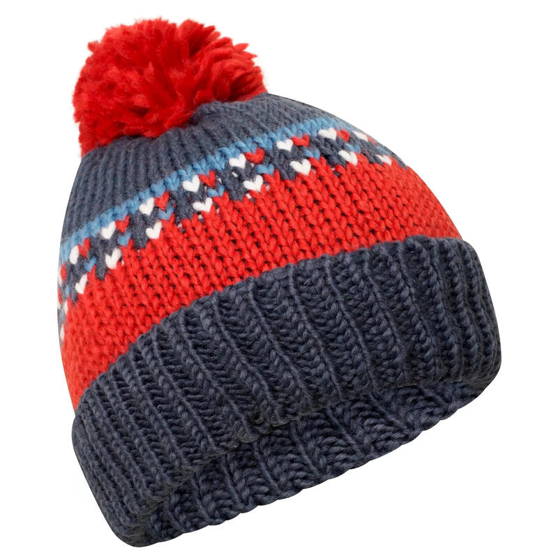 Bonnet BOFFIN Enfant (Denim sombre / Rouge vif)