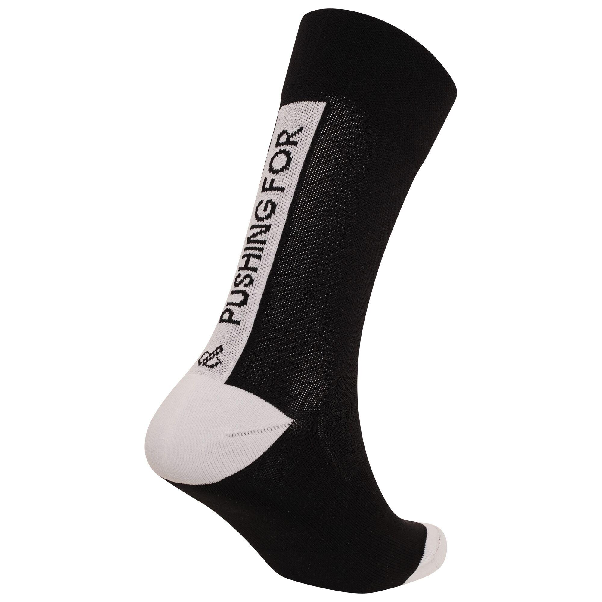 Mens Slogan Cycling Socks (Black/White) 2/3