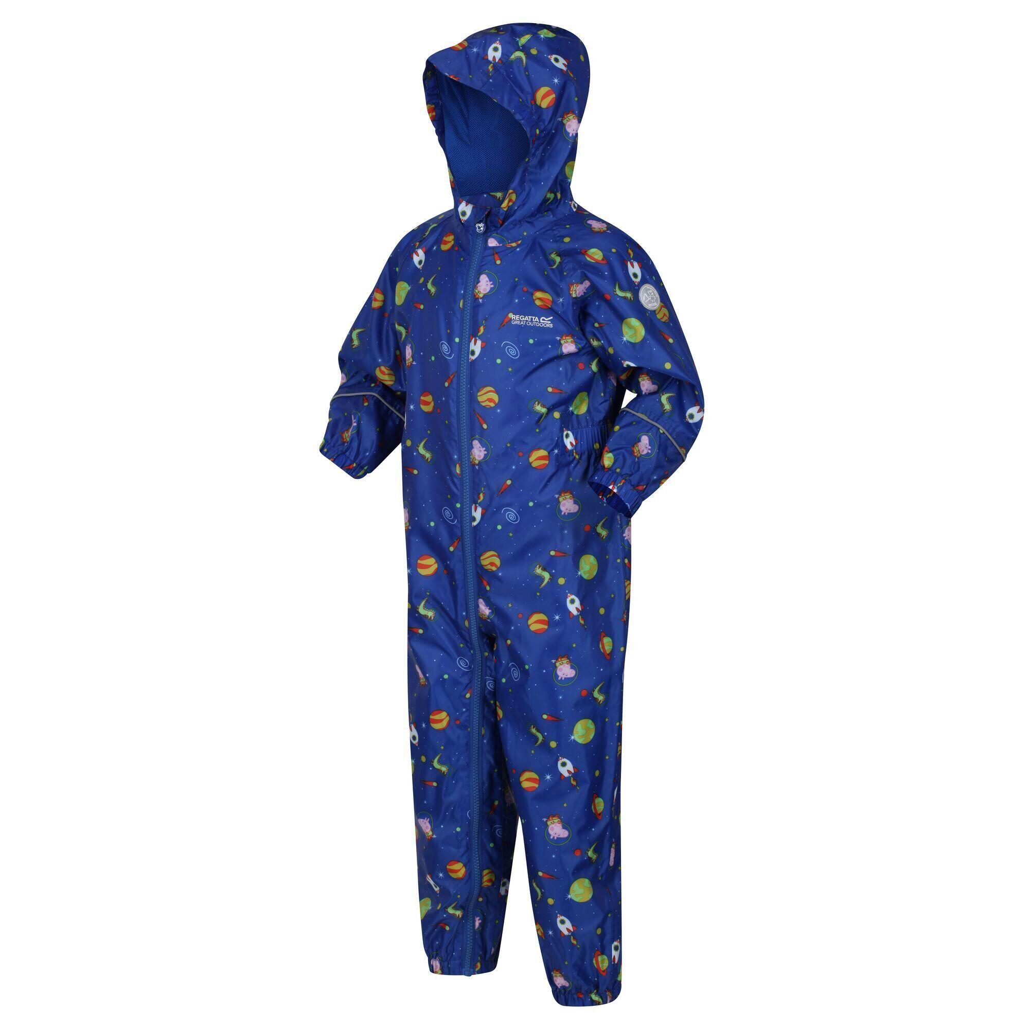 Childrens Kids Peppa Pig Space Waterproof Puddle Suit Surf Spray