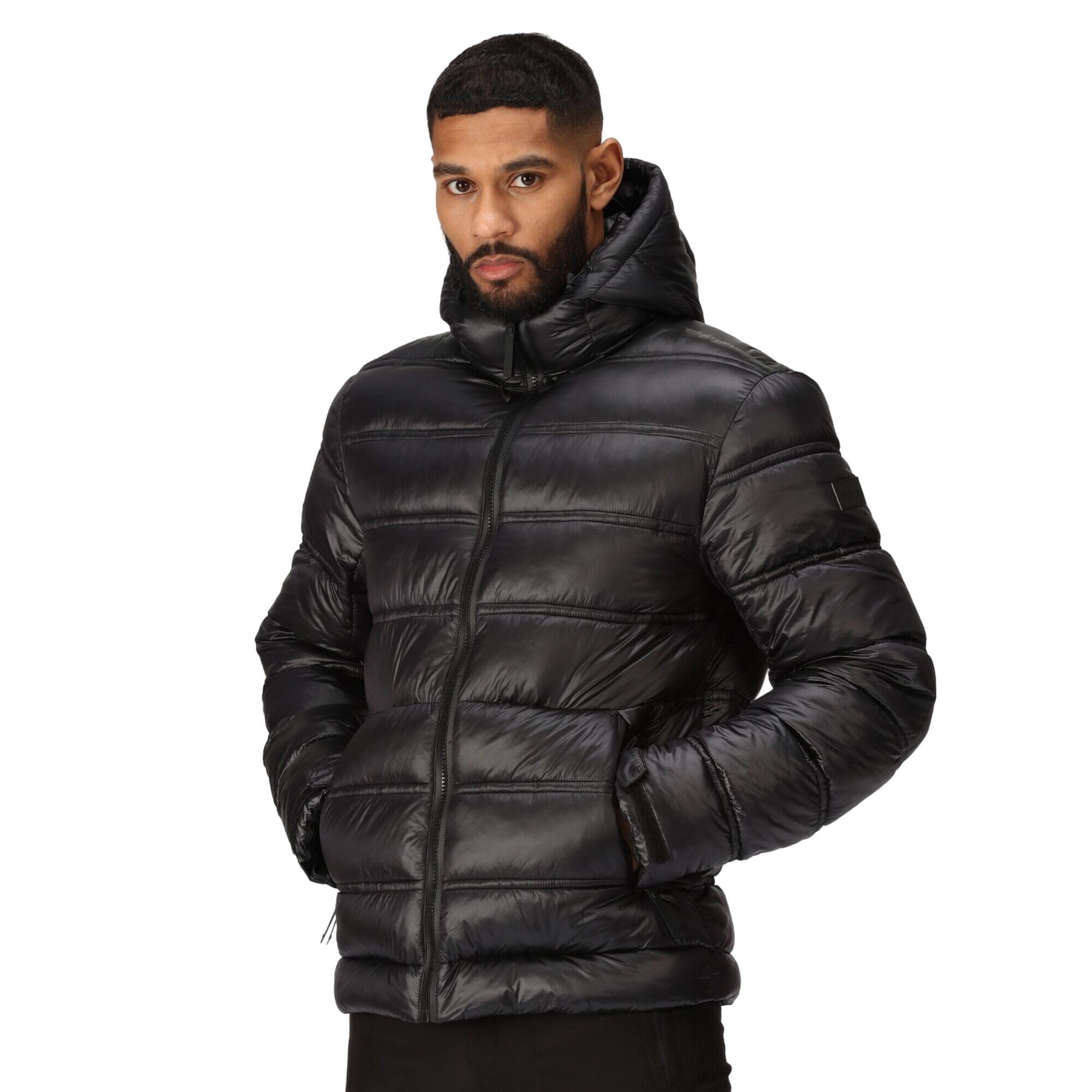 TOPLOFT Men's quilted jacket (Black)