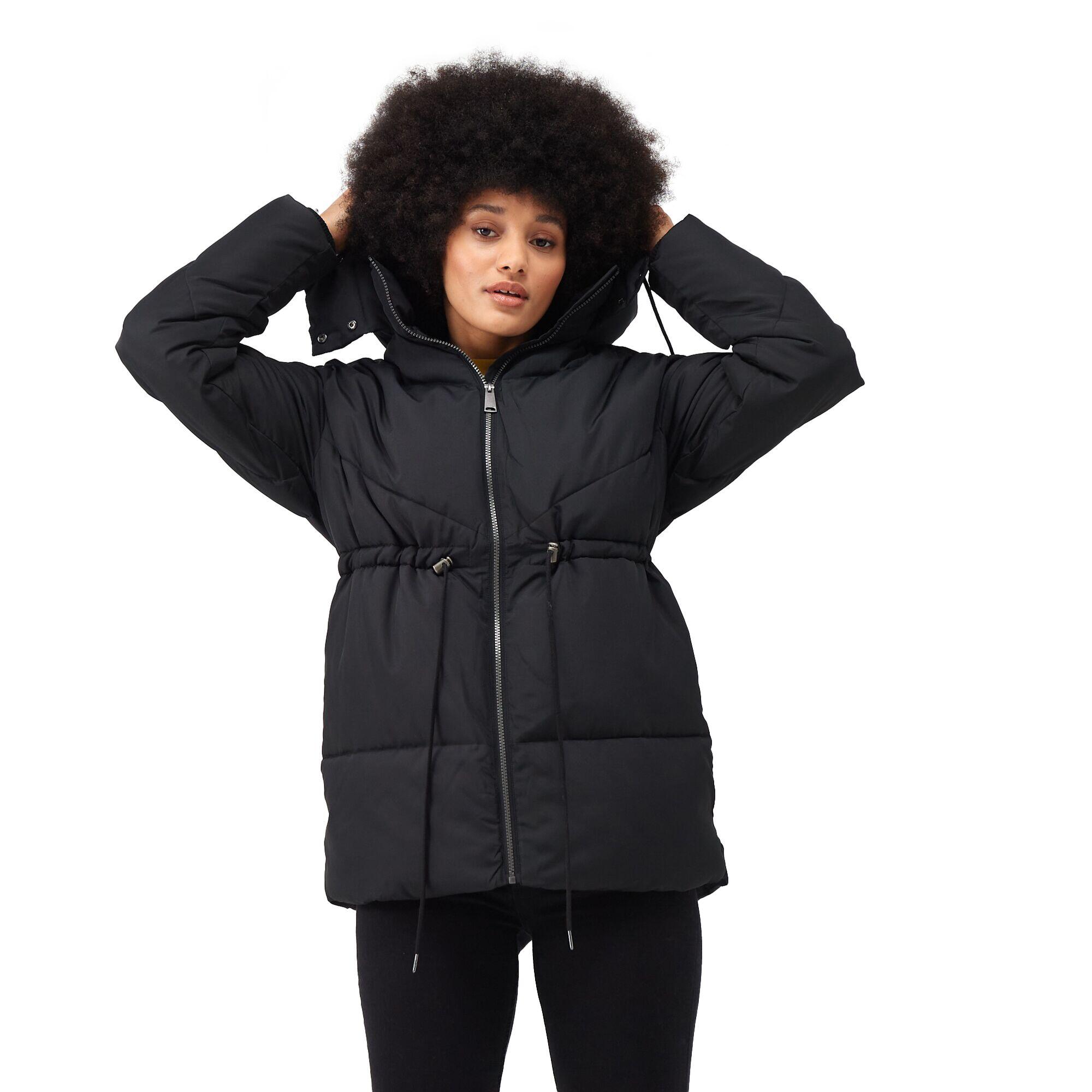 Womens/Ladies Rurie Baffled Padded Jacket (Black) 3/5