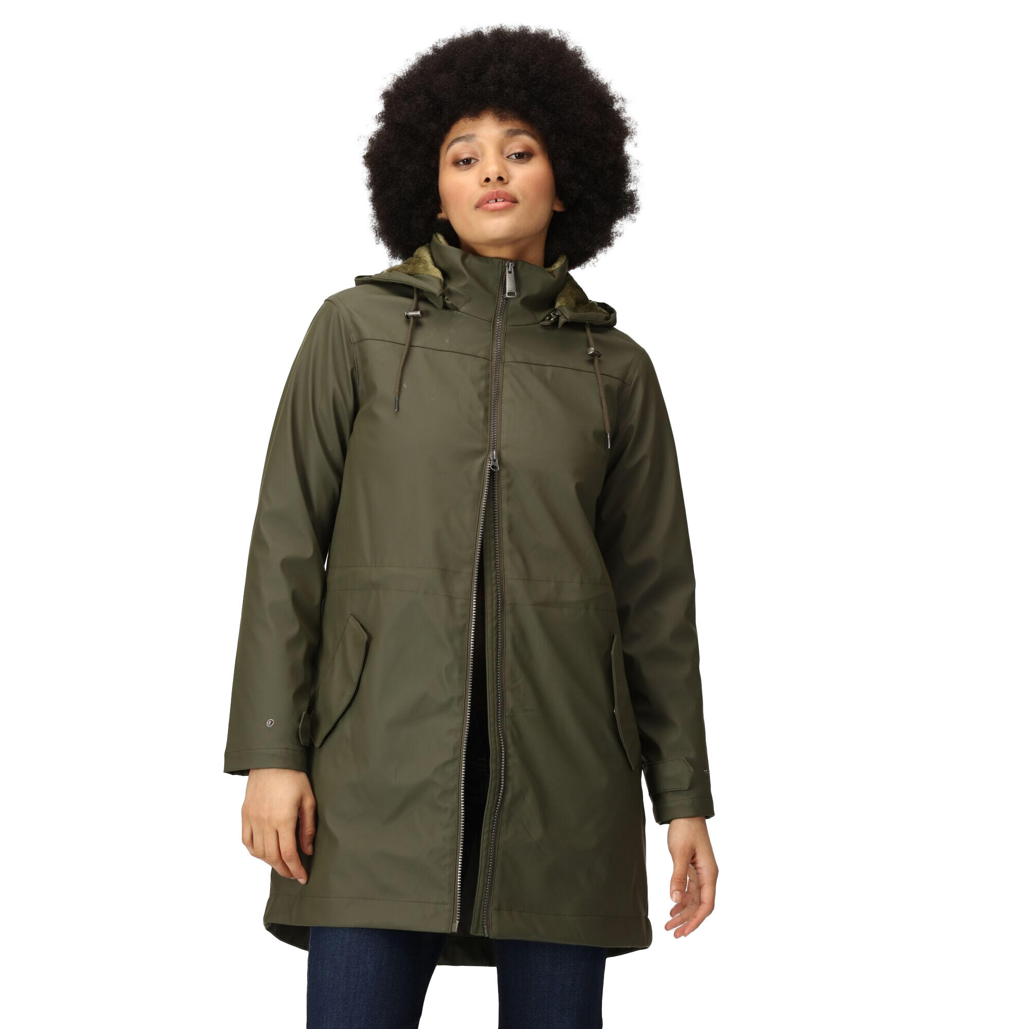 Womens/Ladies Fantine Baffled Padded Jacket (Dark Khaki) 4/5