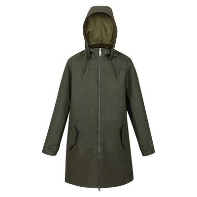 Dames fantine gewatteerde jas (donkere khaki)
