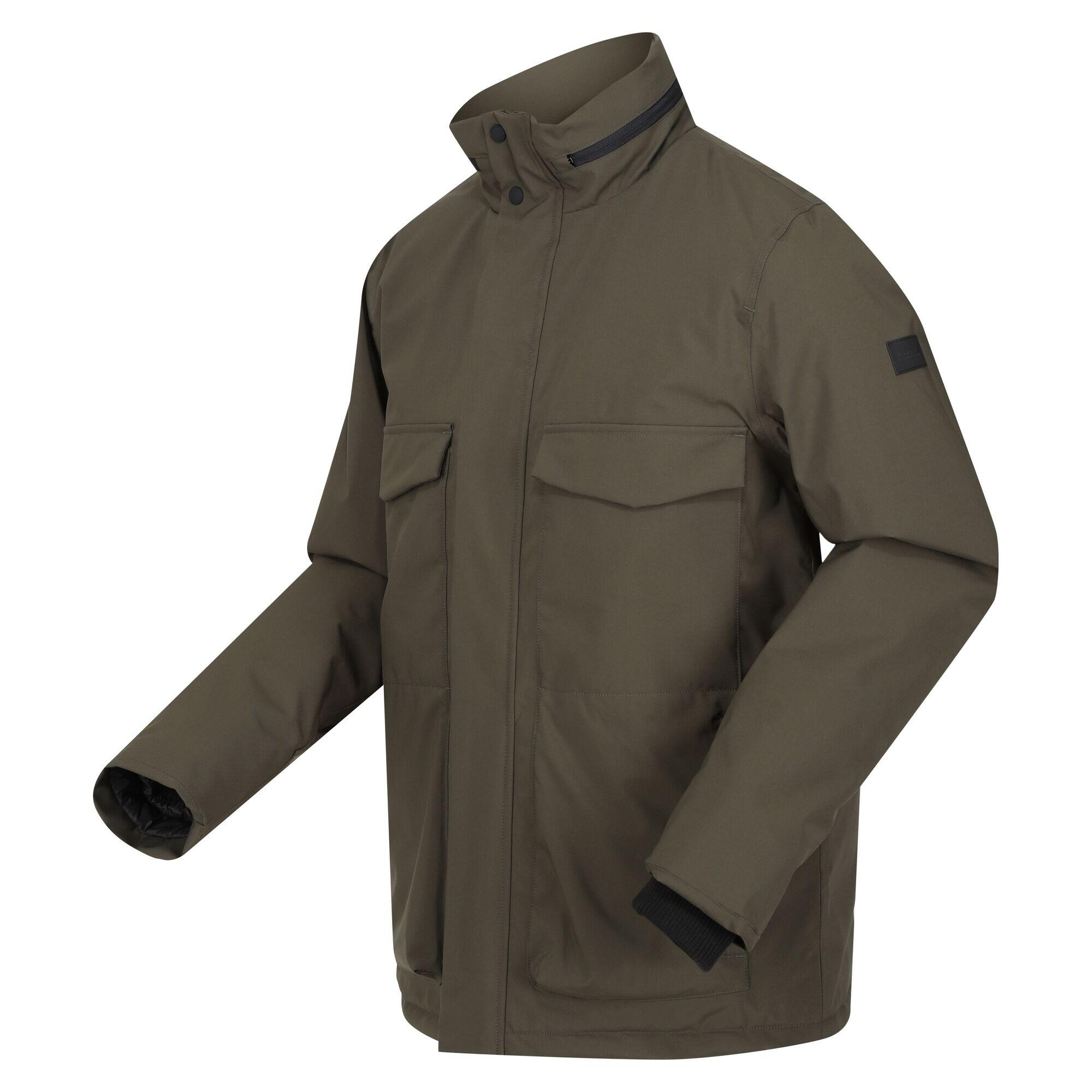 Mens Esteve Waterproof Jacket (Dark Khaki) 3/5