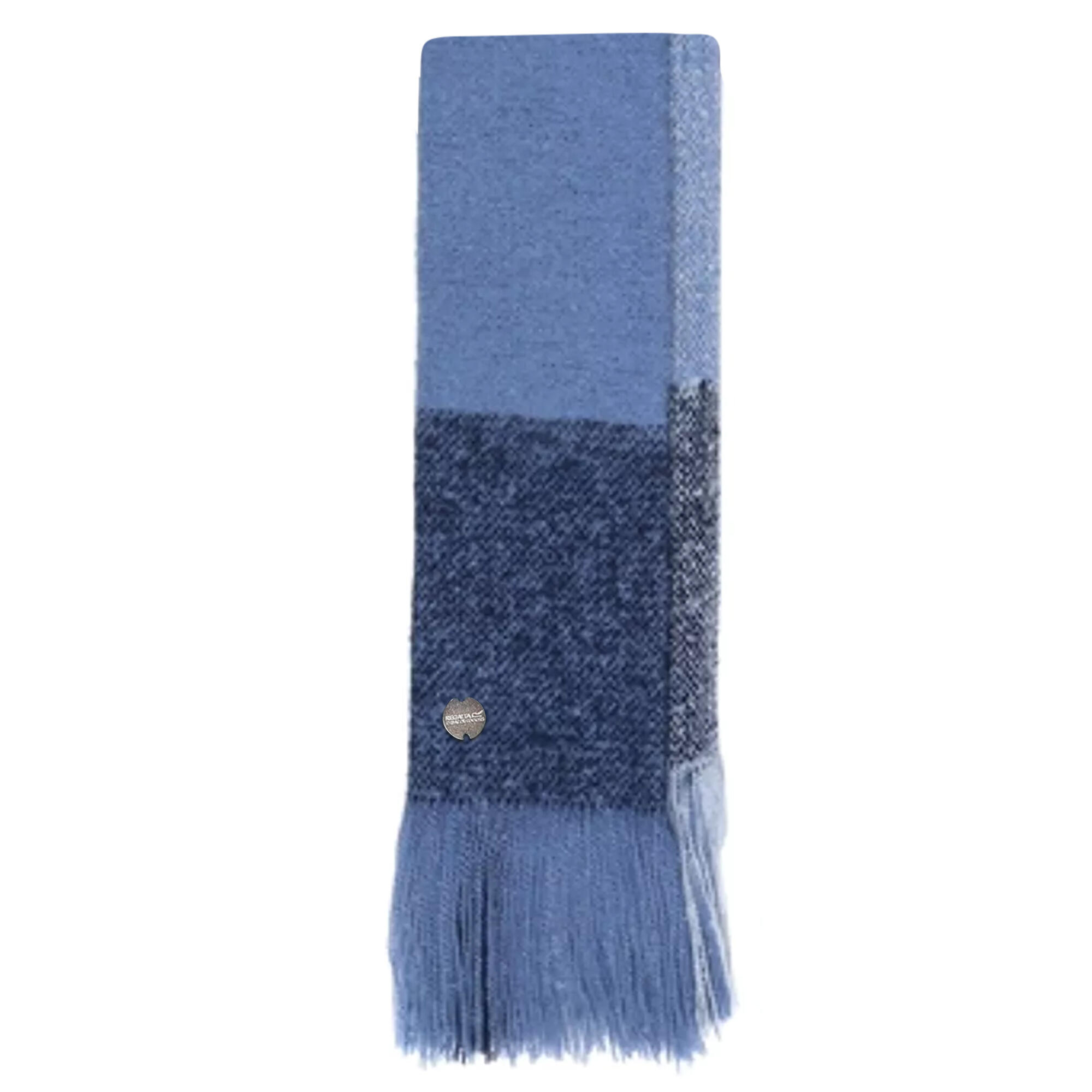 Womens/Ladies Hannalise Checked Scarf (Navy/Slate Blue) 1/3