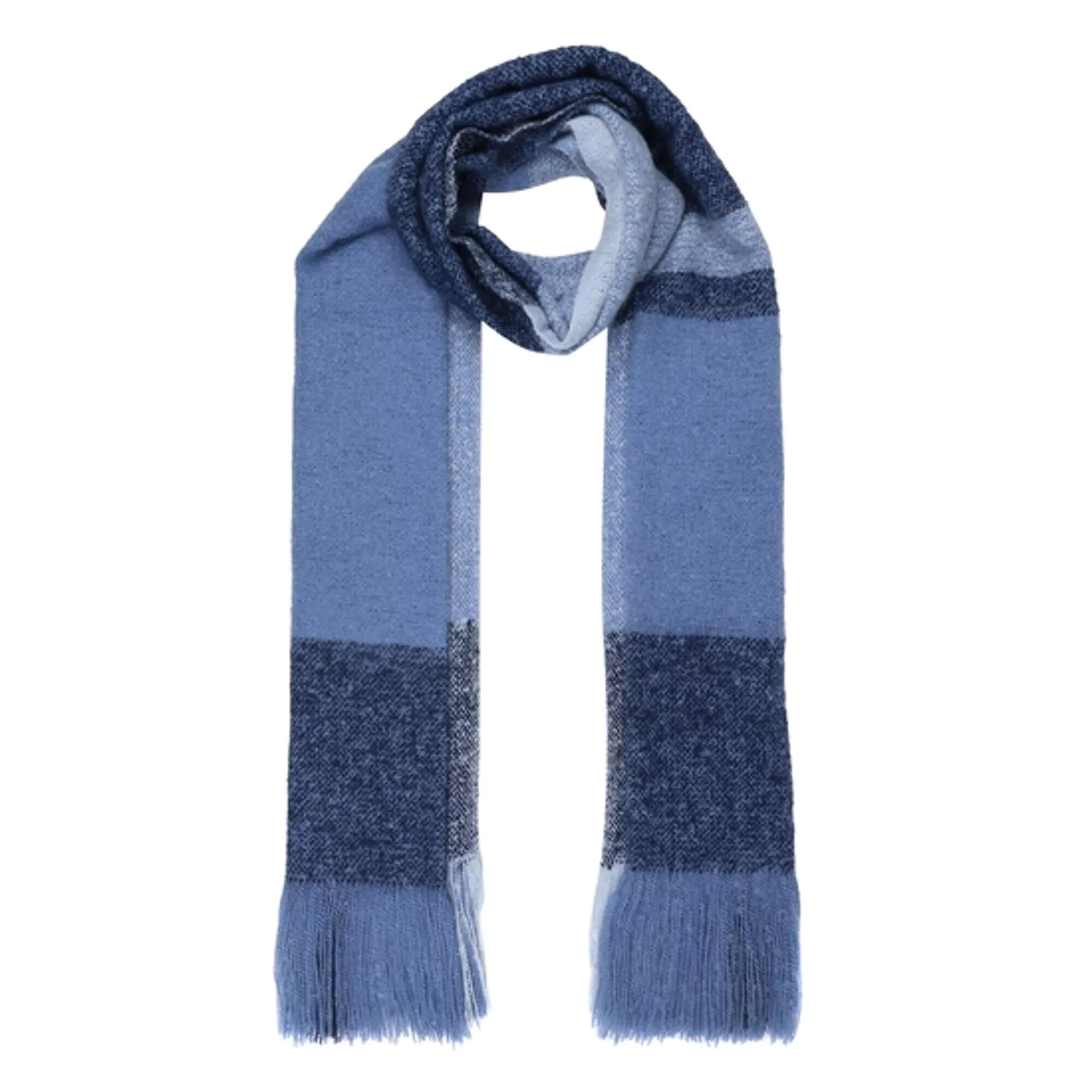 Womens/Ladies Hannalise Checked Scarf (Navy/Slate Blue) 2/3