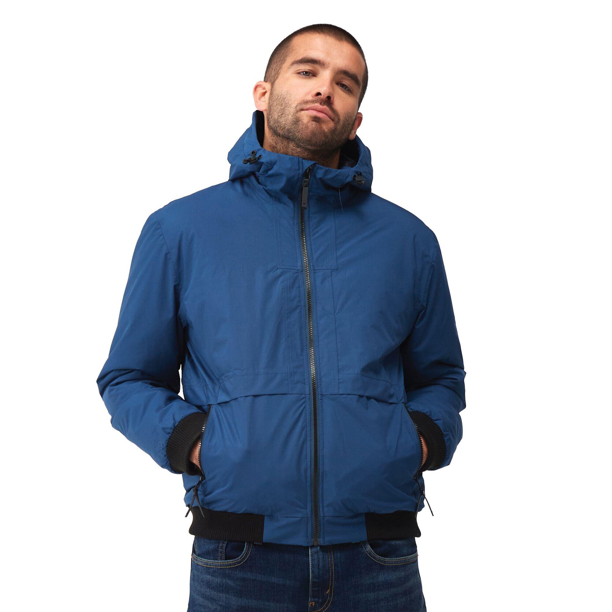 Mens Renly Hooded Waterproof Jacket (Admiral Blue) 4/5