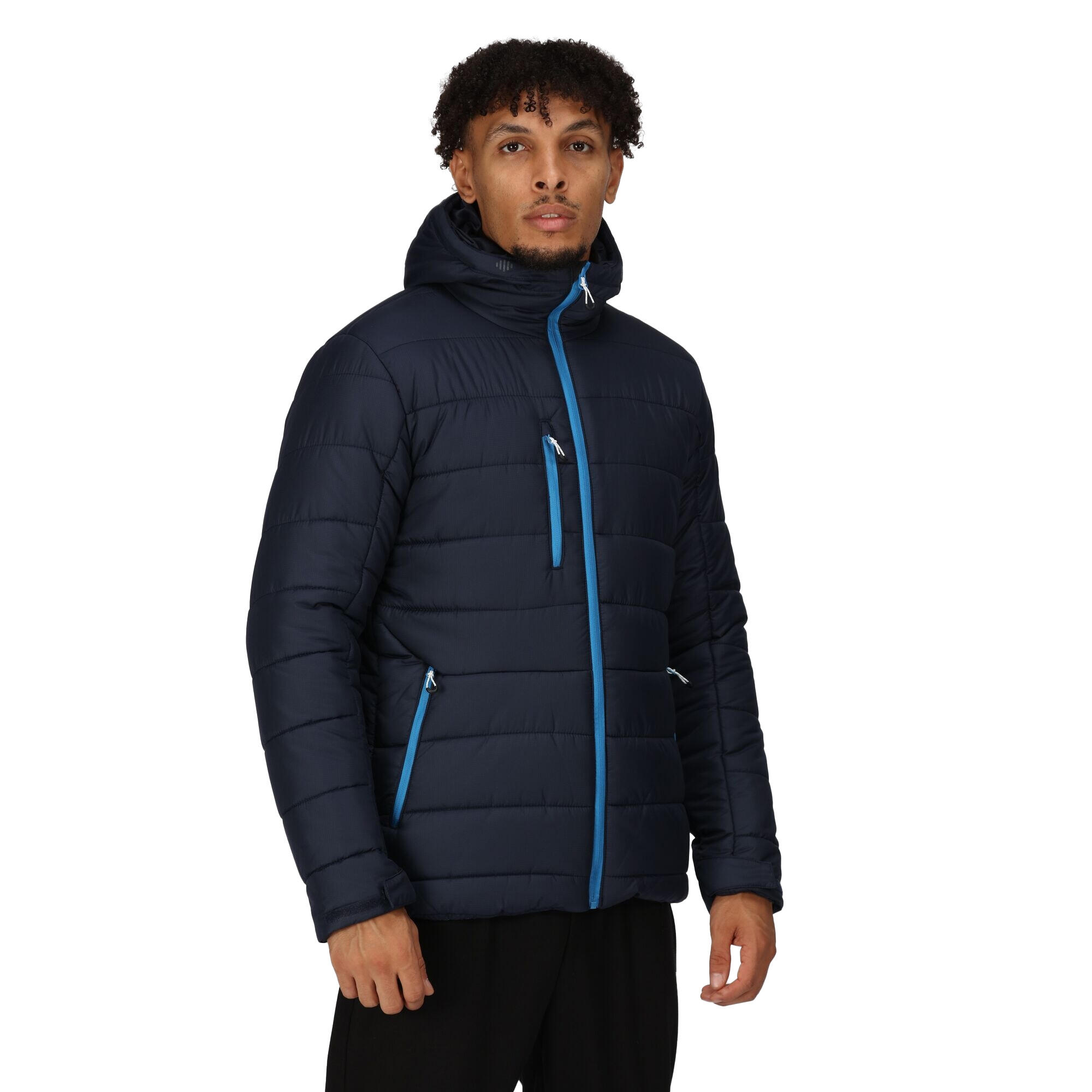 Mens Navigate Thermal Padded Jacket (Navy/French Blue) 3/5