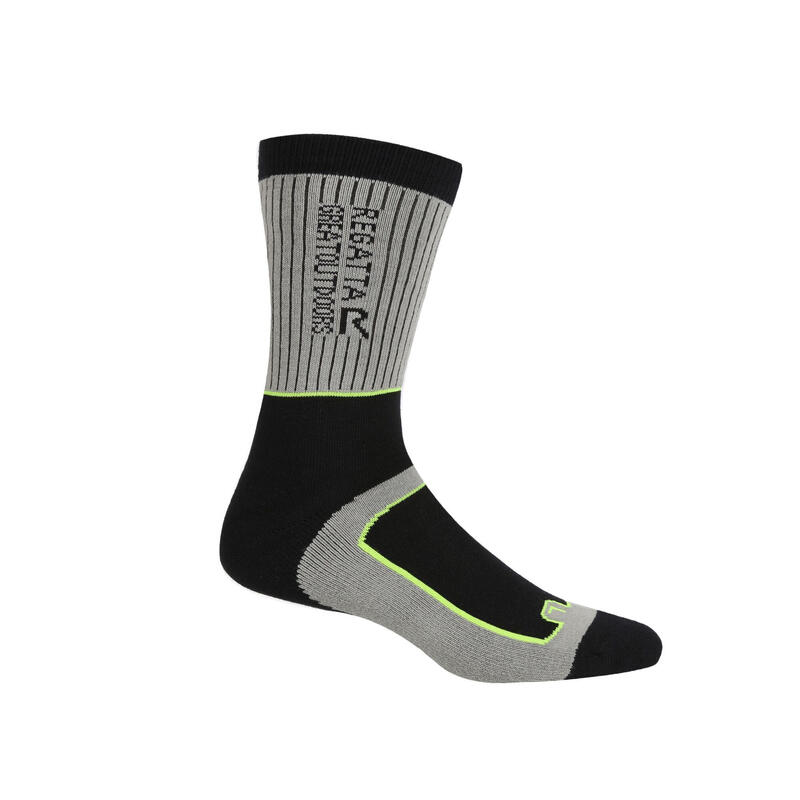 Heren Samaris 2 Season Socks (pak van 2) (Donker staal/Elektrisch kalk)