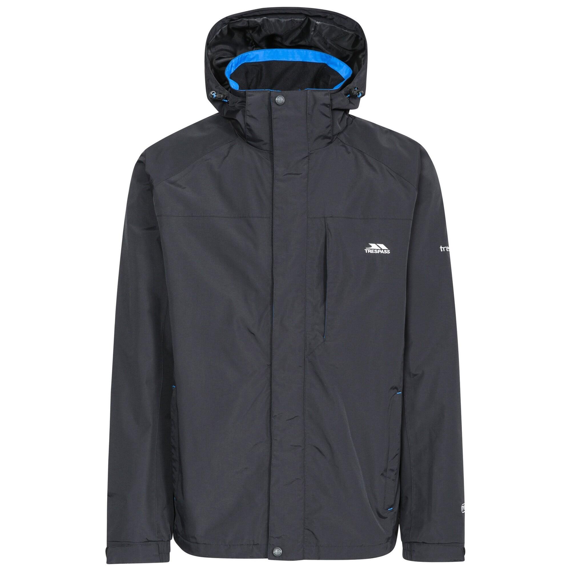 TRESPASS Mens Edwards II Waterproof Jacket (Black)