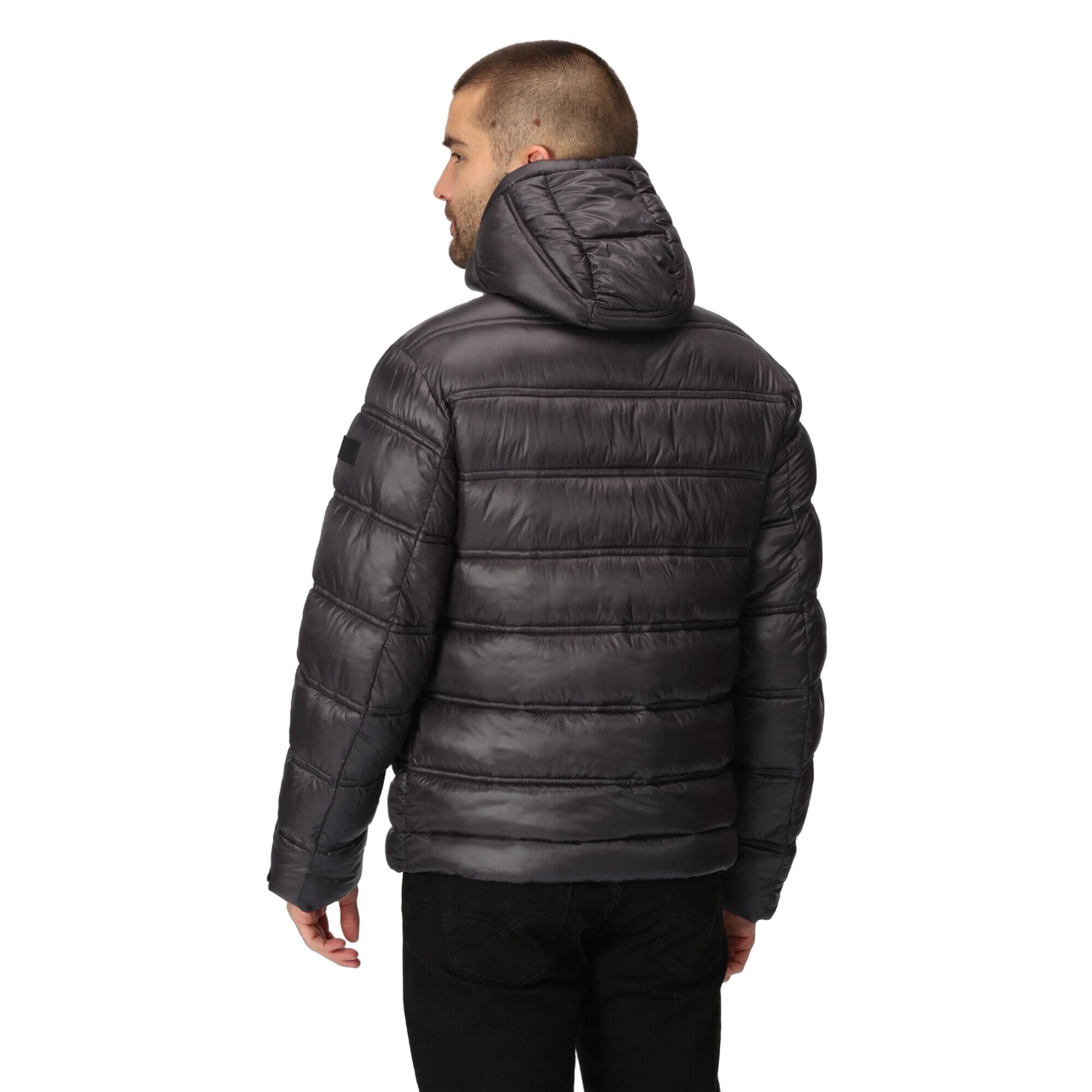 Mens Toploft III Baffled Padded Jacket (Ash) 4/5