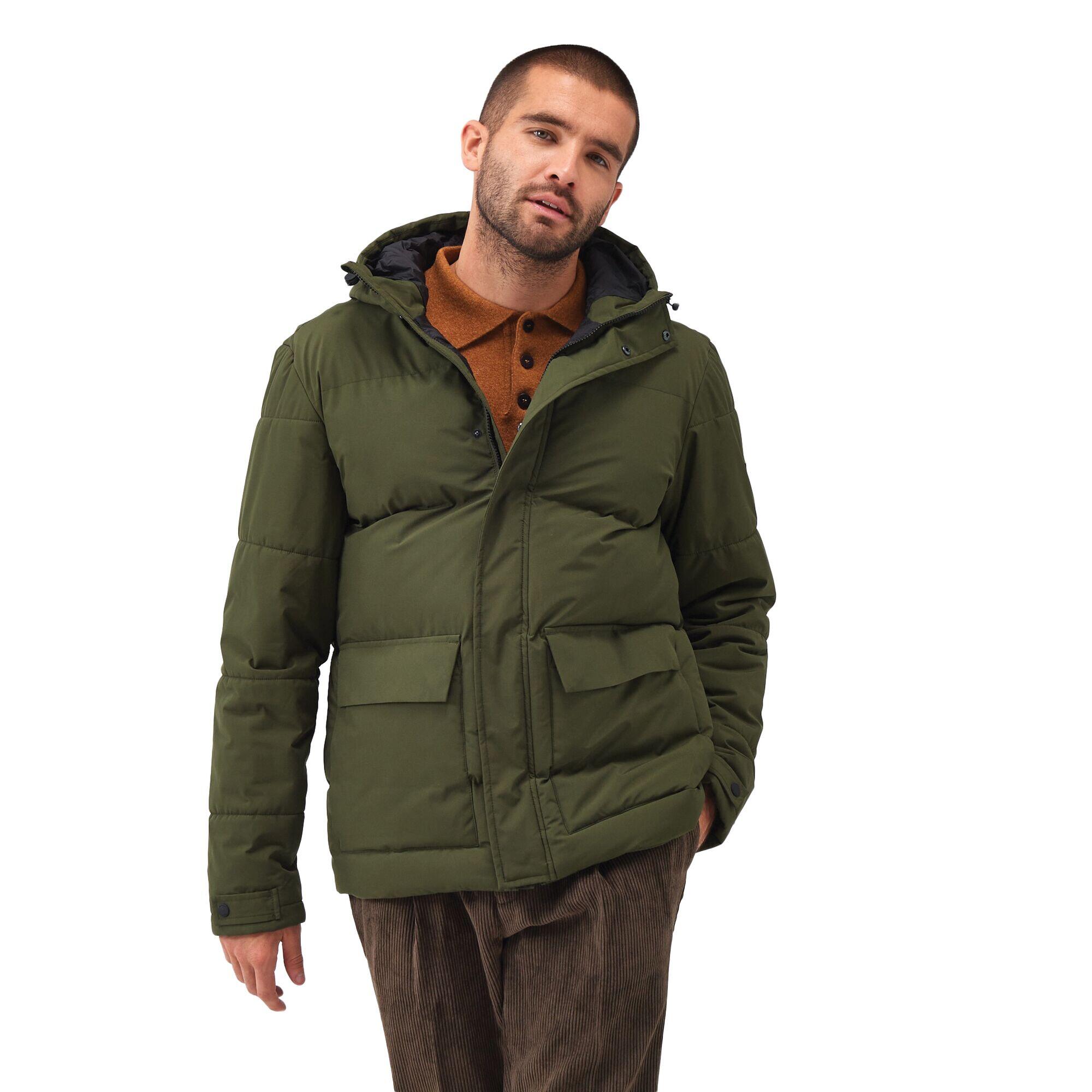 Mens Falkner Padded Jacket (Dark Khaki) 4/5