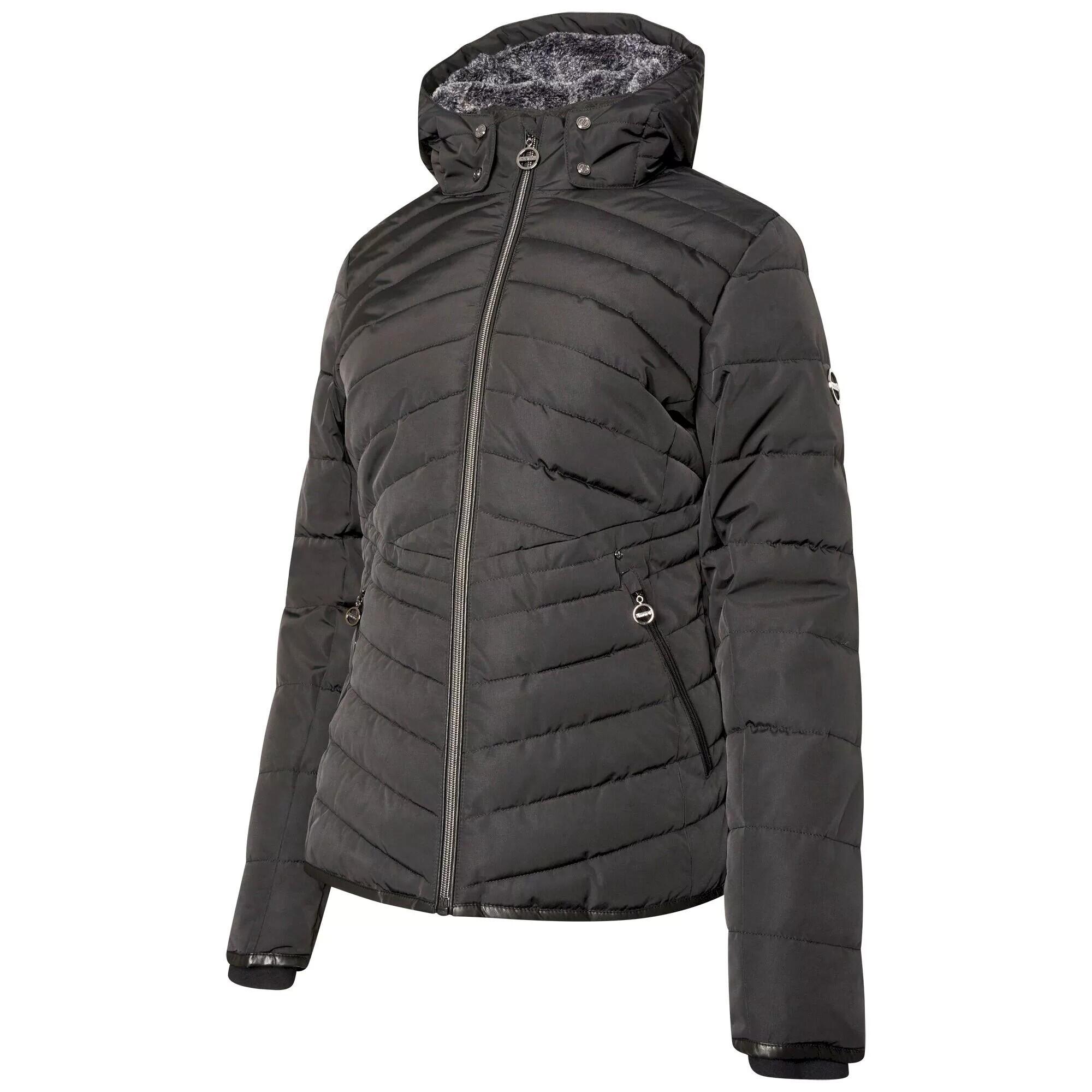 Womens/Ladies Striking Padded Jacket (Black) 3/4