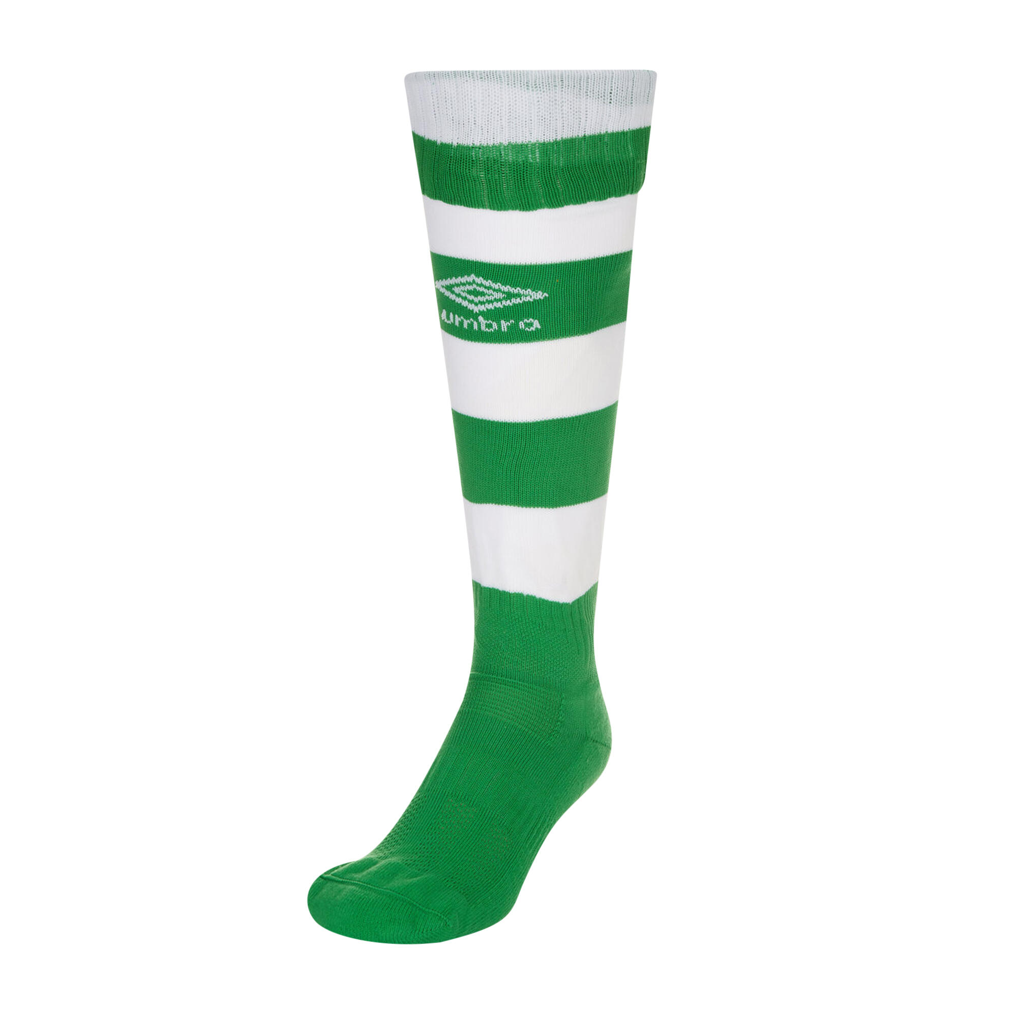 Childrens/Kids Hoop Stripe Socks (Emerald/White) 1/3