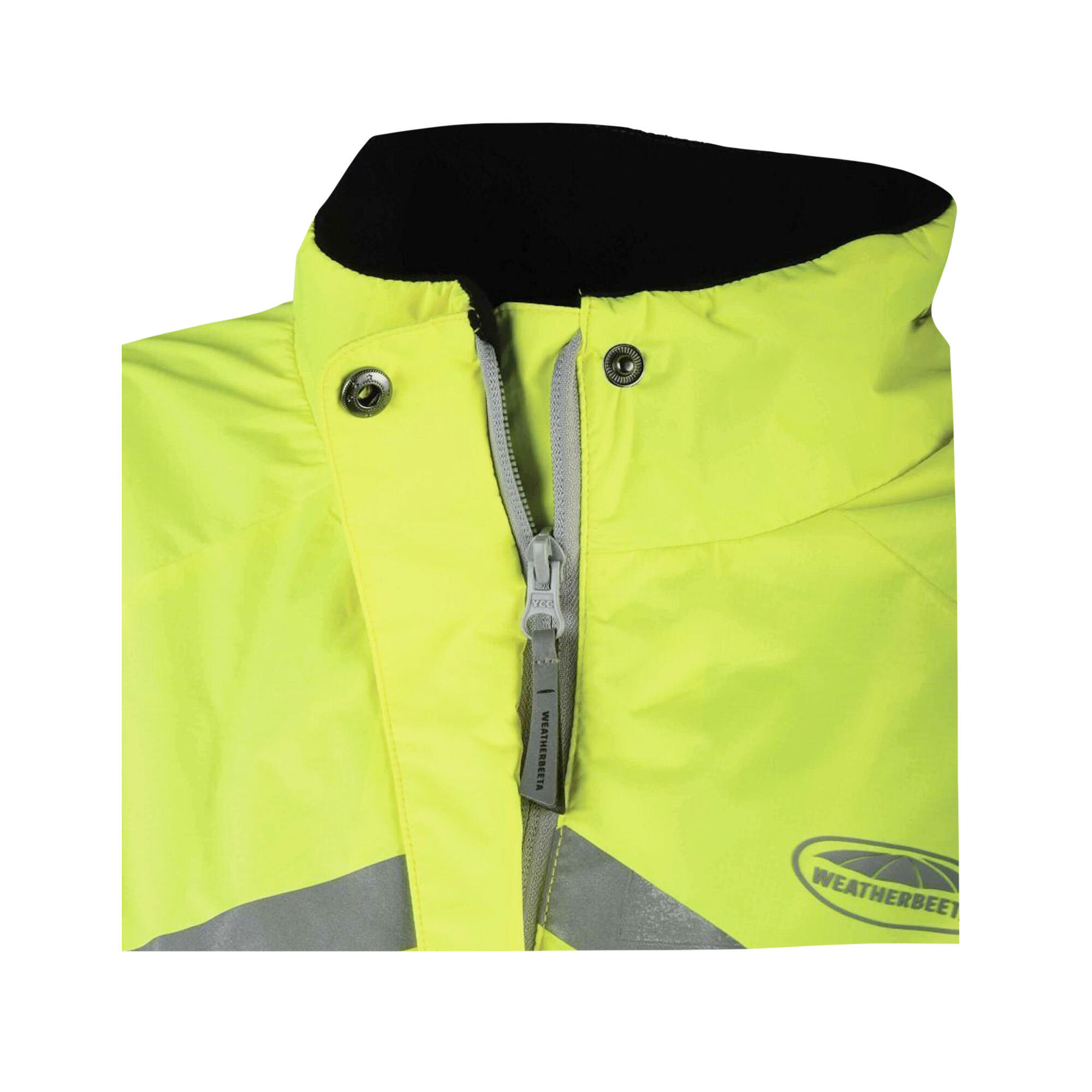 Unisex Adult Reflective Heavyweight Waterproof Jacket (Hi Vis Yellow) 3/3
