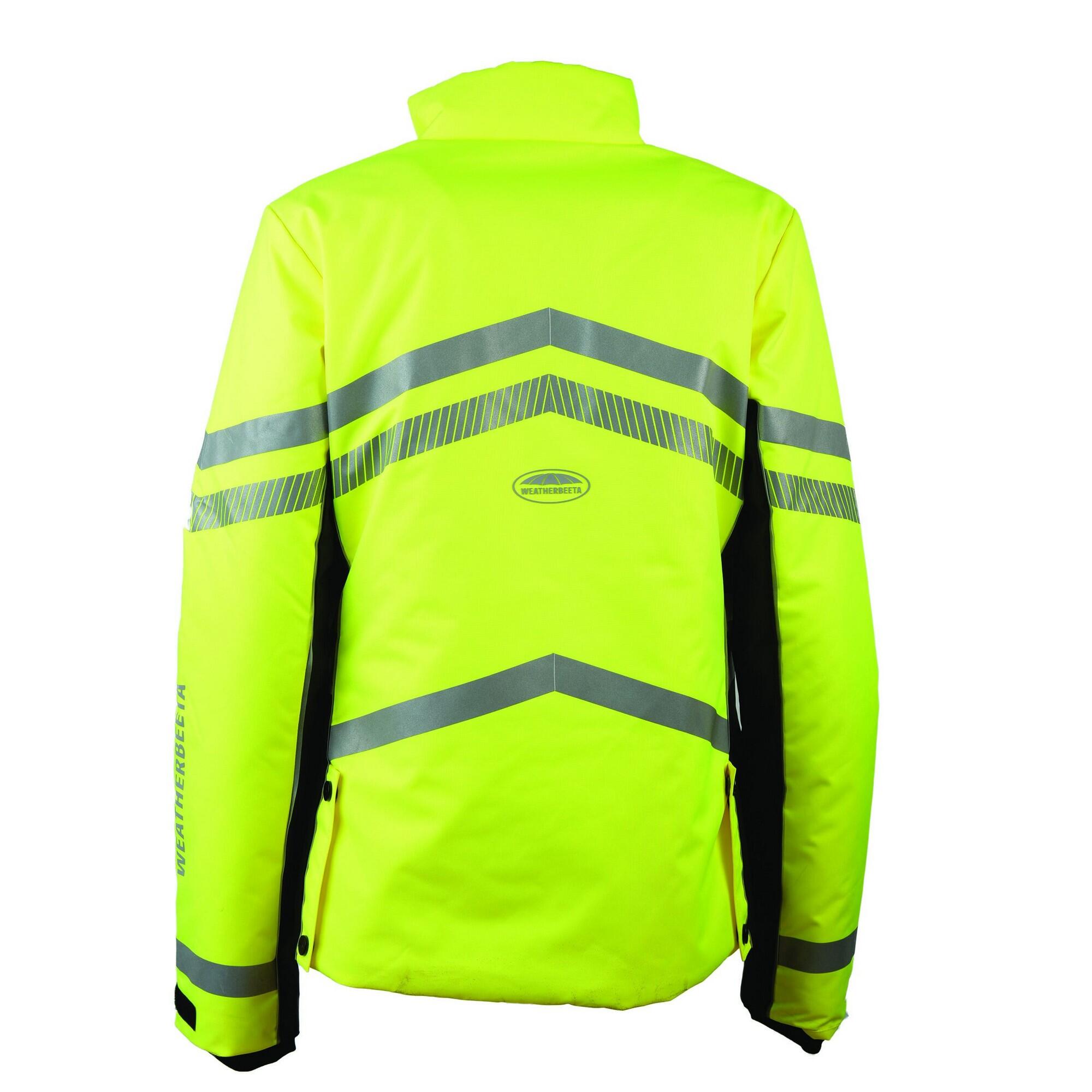 Unisex Adult Reflective Heavyweight Waterproof Jacket (Hi Vis Yellow) 2/3