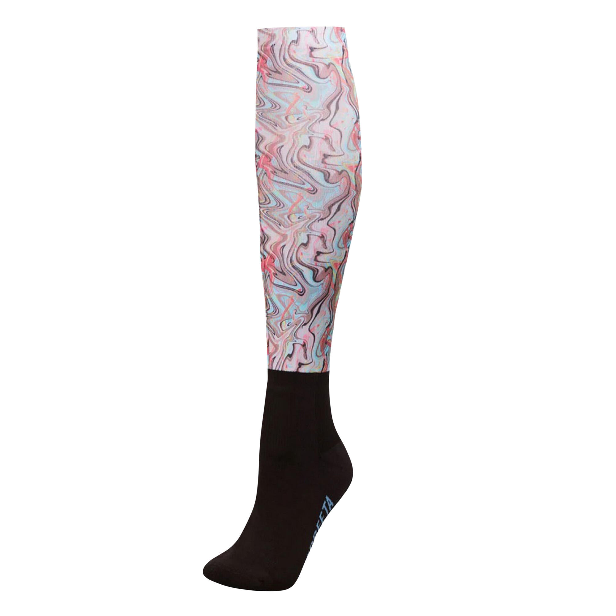 WEATHERBEETA Unisex Adult Swirl Knee High Socks (Aqua)