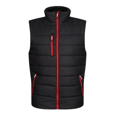 Thermische bodywarmer voor heren (zwart/klassiek rood)