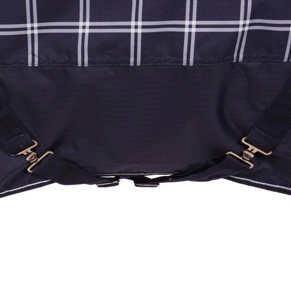 Couverture D´extérieur Pour Chevaux DEFIANT (Bleu Marine / Blanc) 4/6