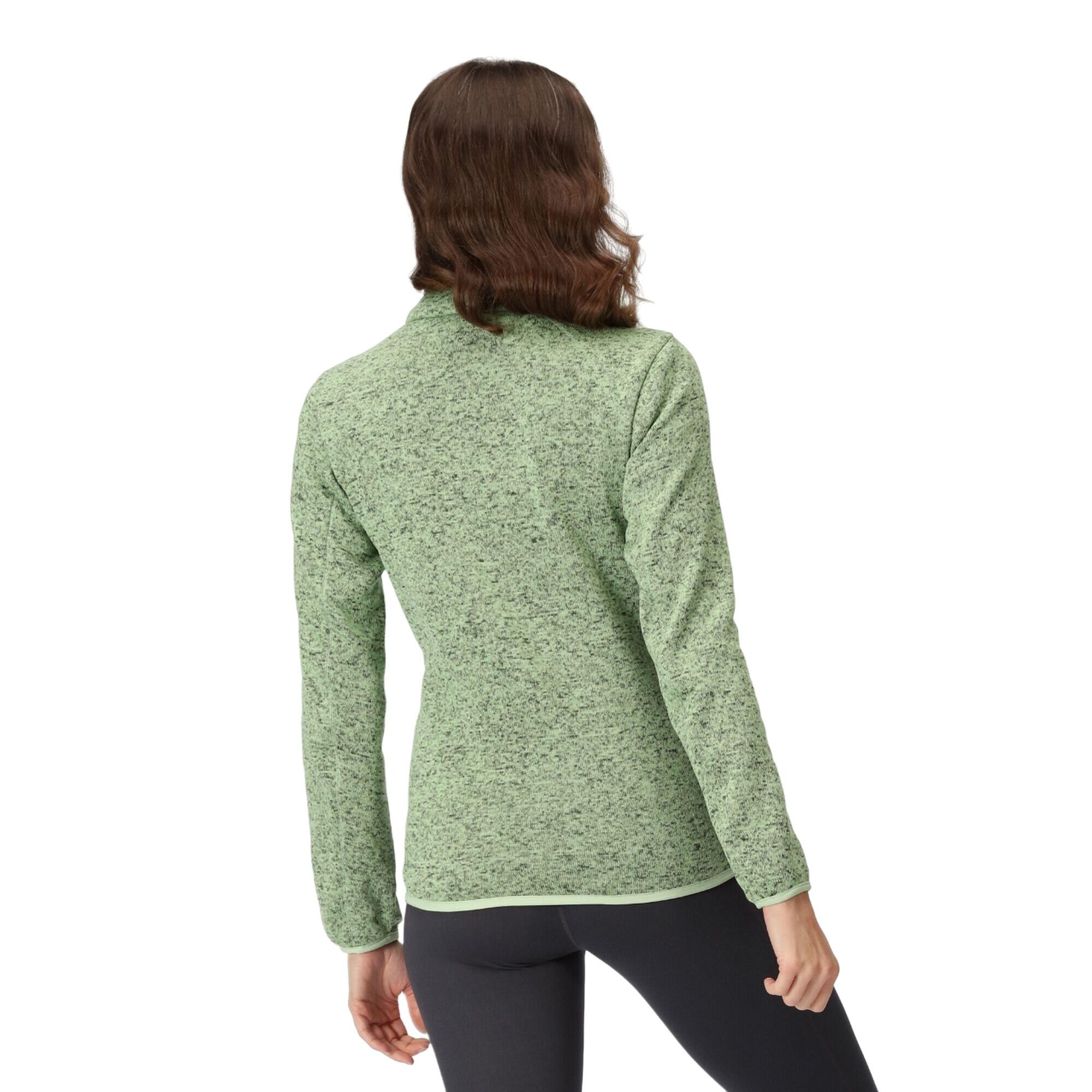 Womens/Ladies Newhill Marl Full Zip Fleece Jacket (Green) 4/5