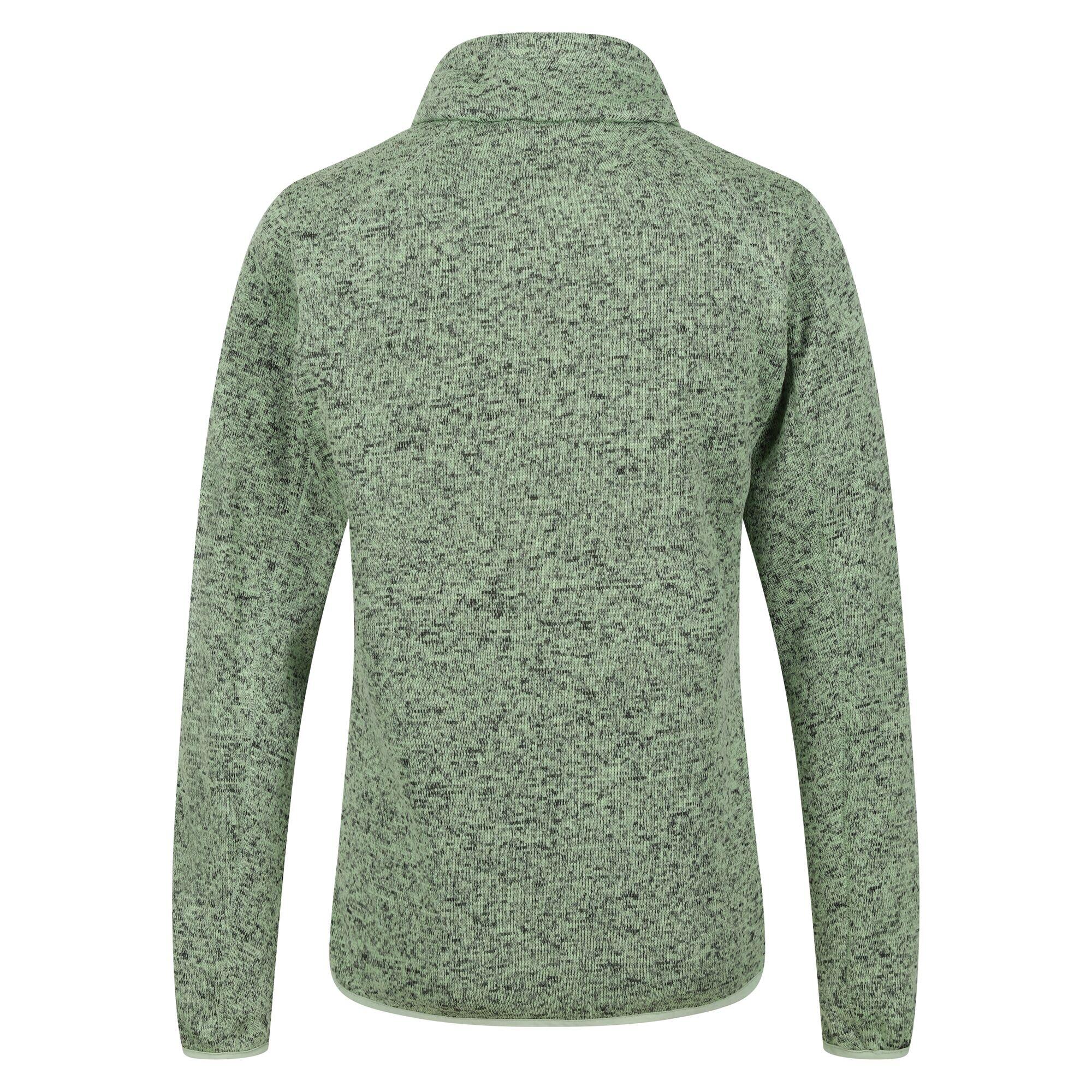 Womens/Ladies Newhill Marl Full Zip Fleece Jacket (Green) 2/5