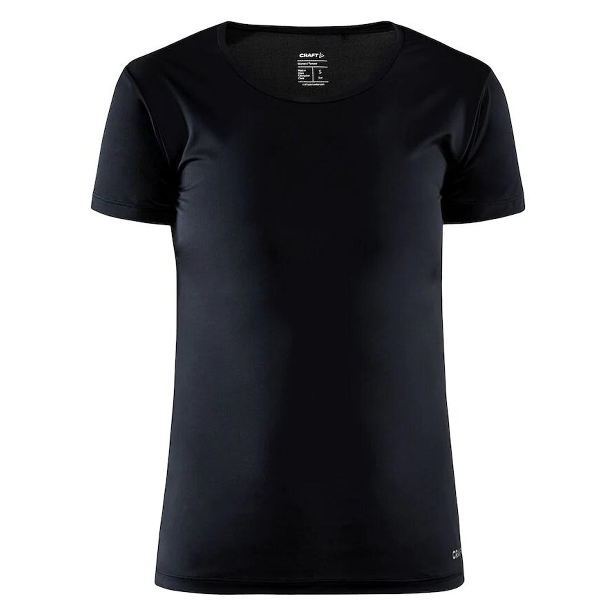 Womens/Ladies Essential Core Dry TShirt (Black) 1/3