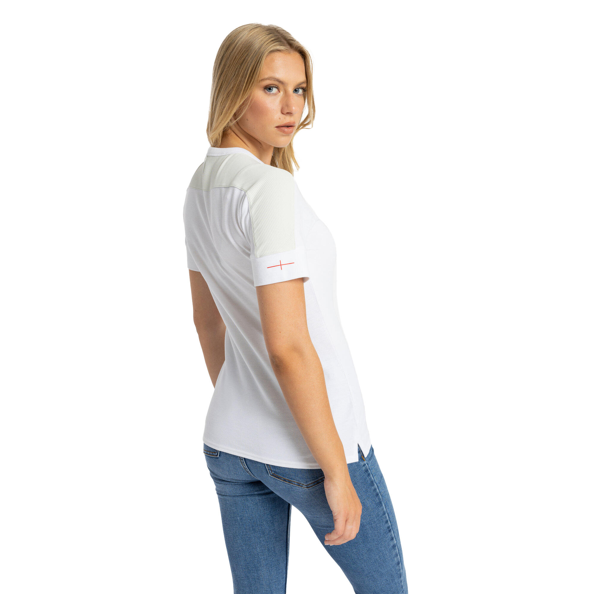 Womens/Ladies 23/24 England Rugby Presentation TShirt (Brilliant White/Foggy 2/4