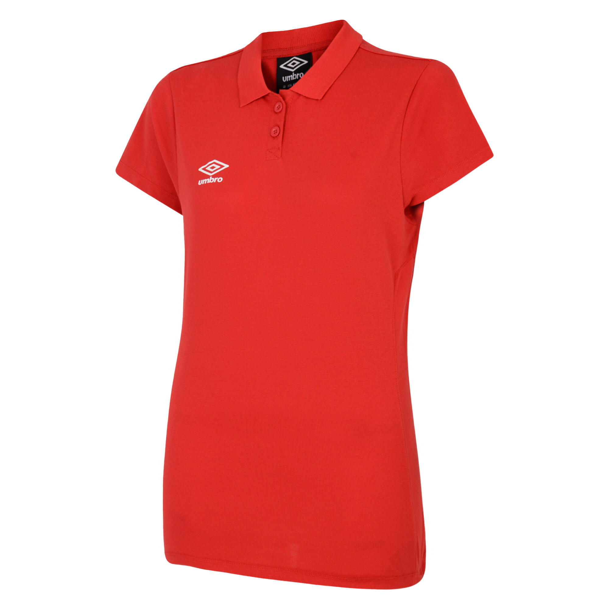 UMBRO Womens/Ladies Club Essential Polo Shirt (Vermillion/White)