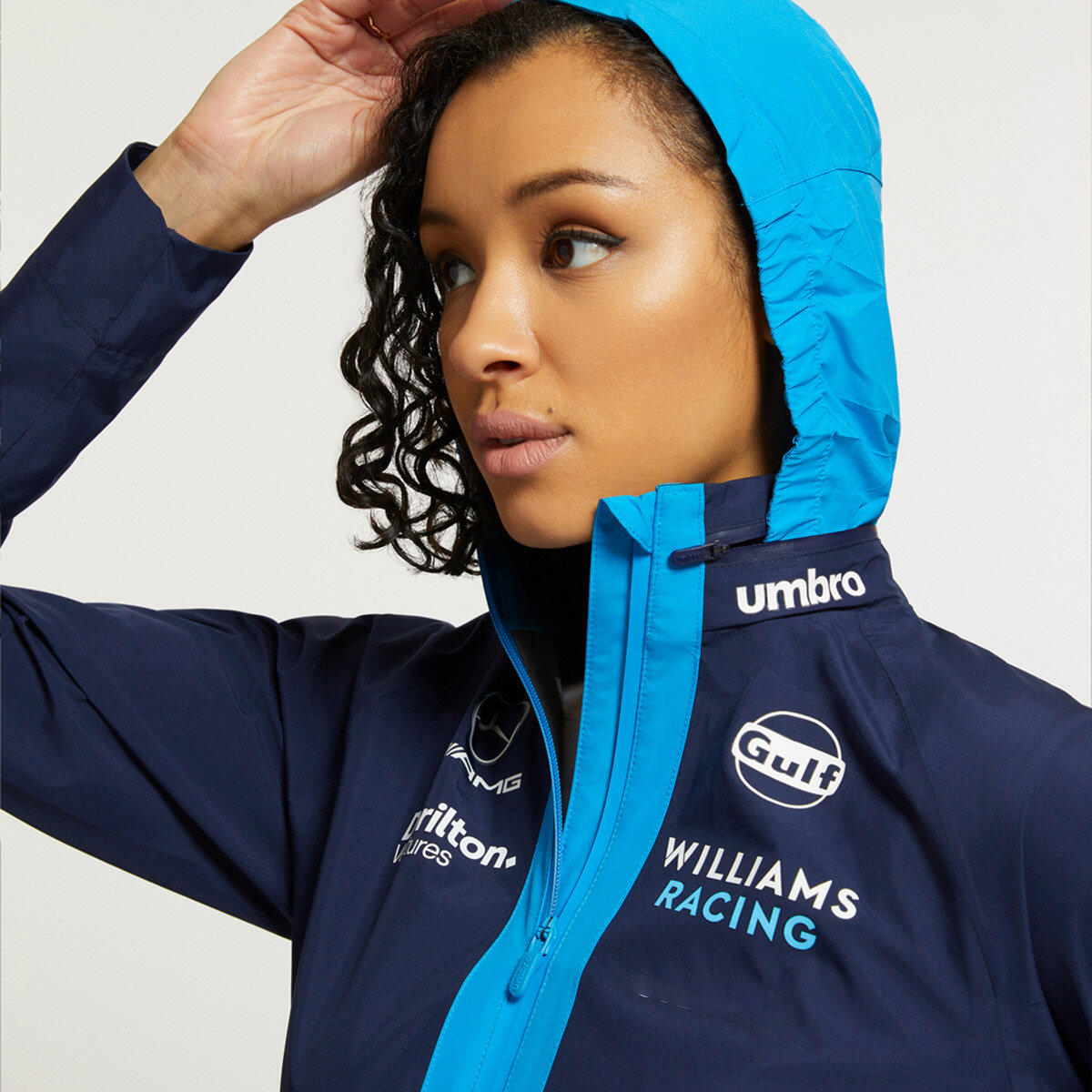 Womens/Ladies ´23 Williams Racing Performance Jacket (Peacoat/Diva Blue) 3/4