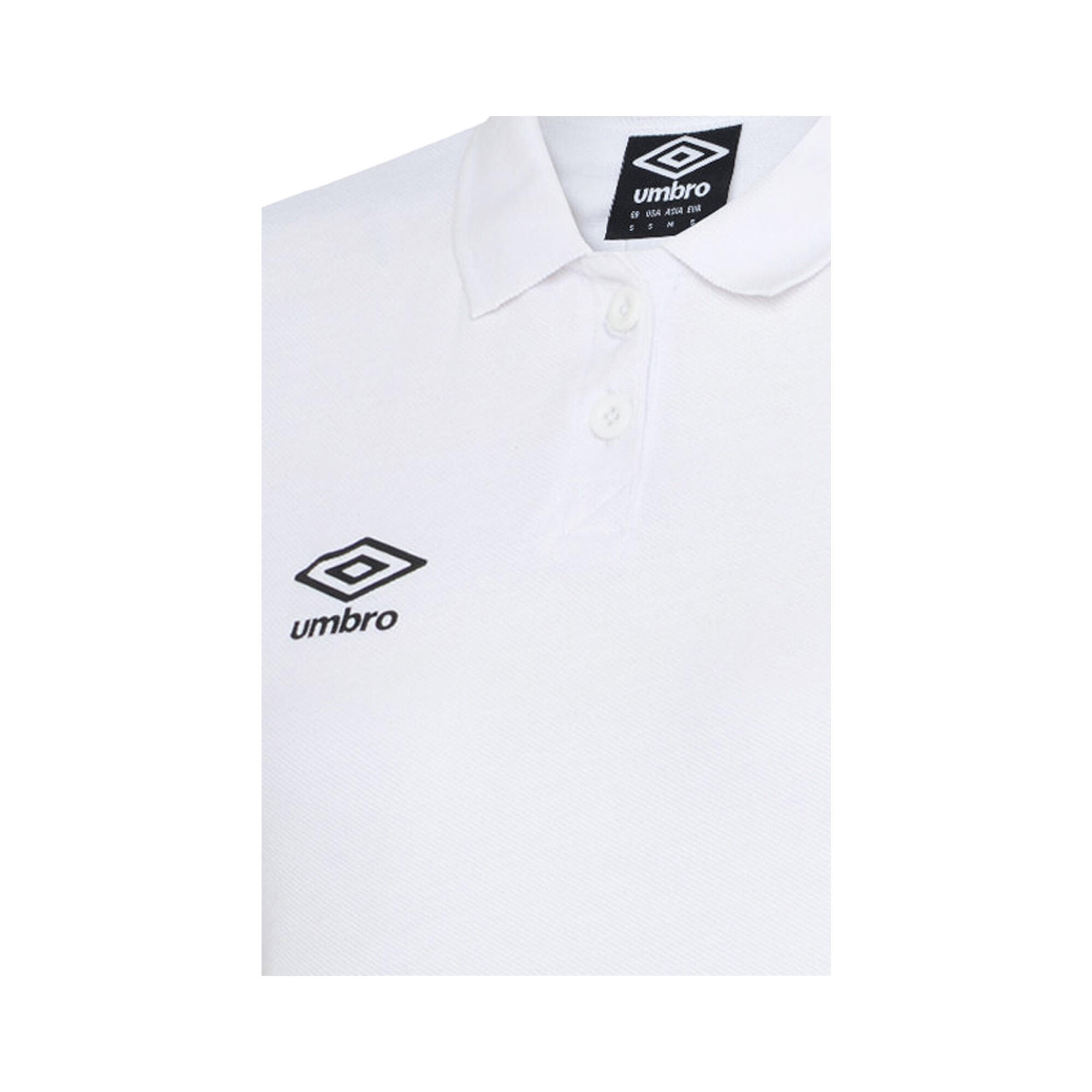 Womens/Ladies Club Essential Polo Shirt (White/Black) 3/3