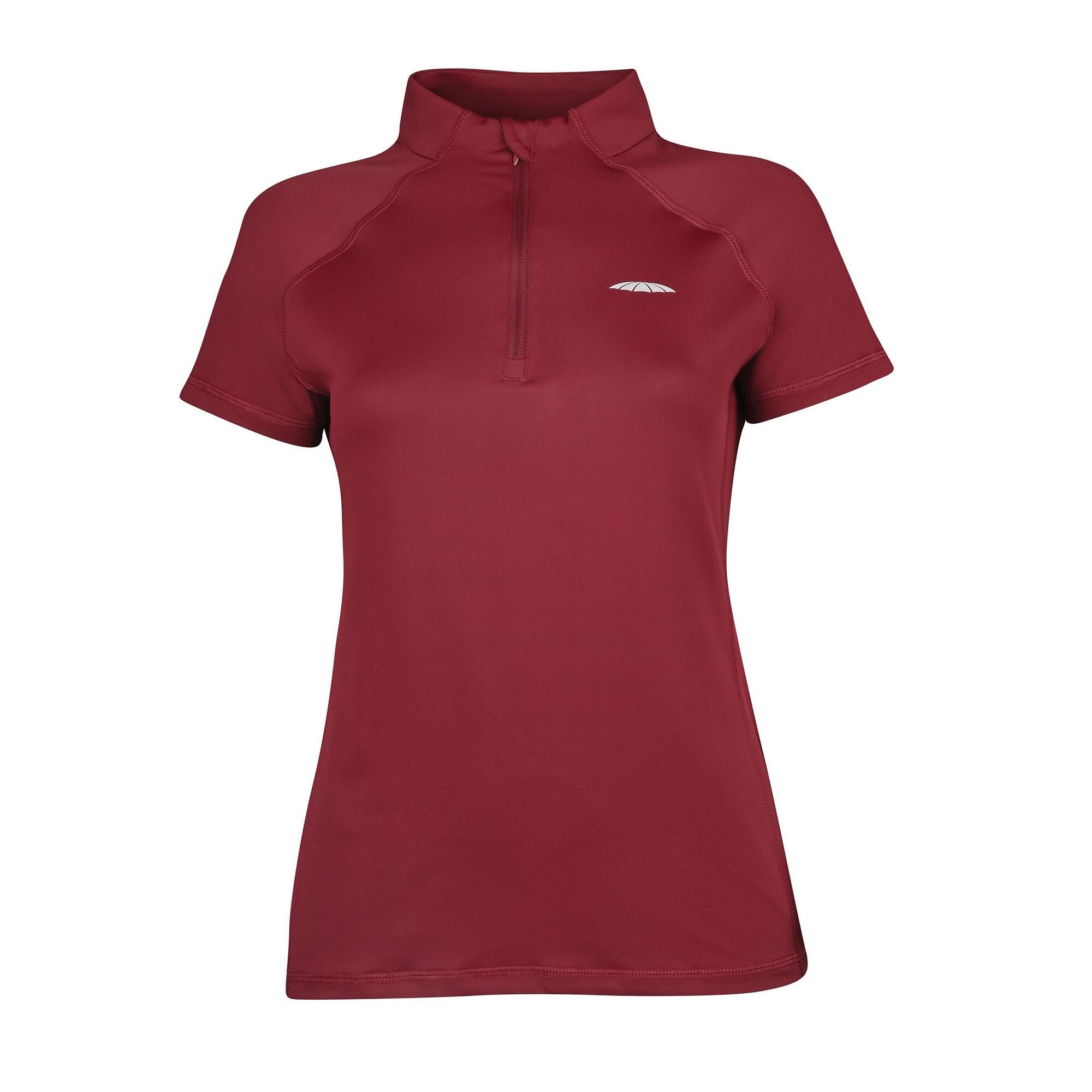 Womens/Ladies Prime Base Layer Top (Maroon) 1/3