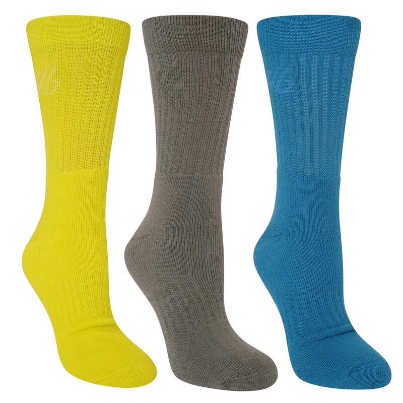 Calcetines estilo noruego, Medias calientes, 3 Pares, Lana, Gris