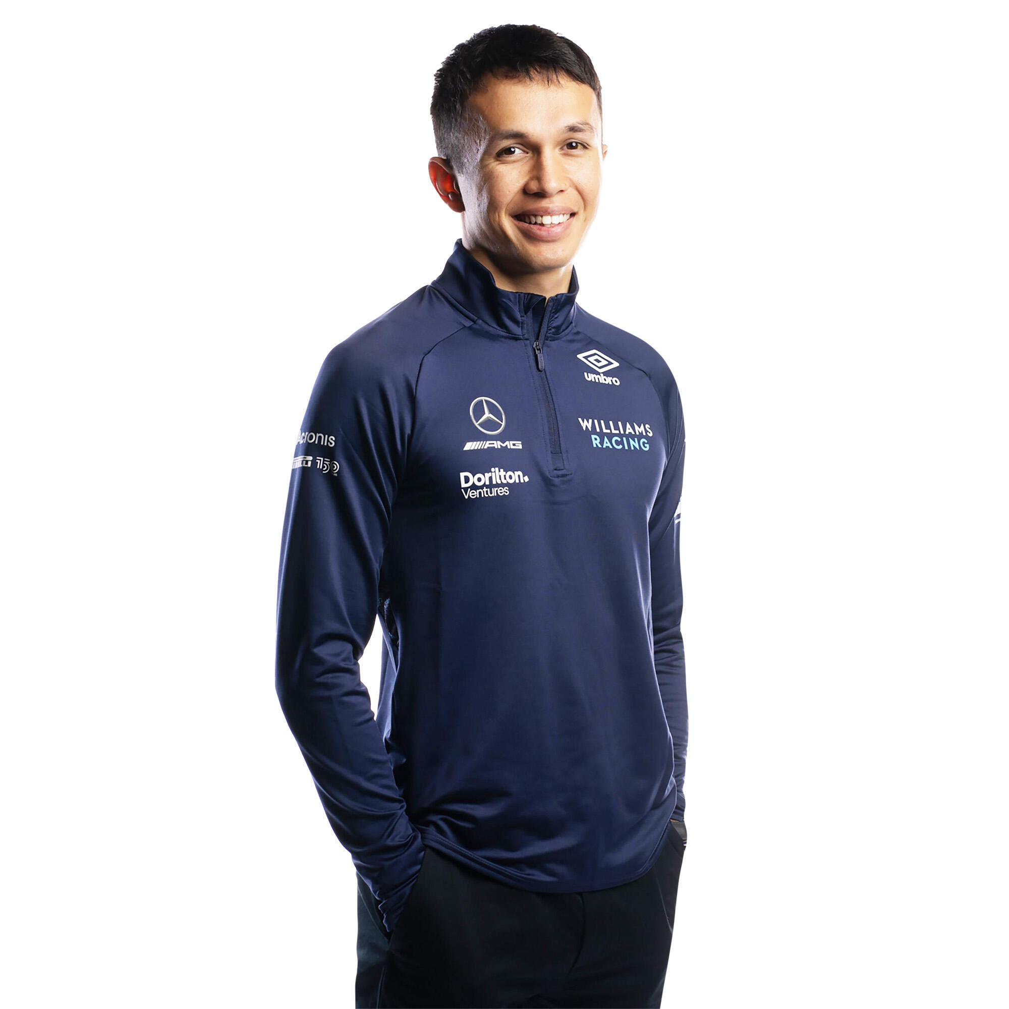 Williams Racing Mens ´22 Midlayer (Peacoat/Diva Blue) 3/4