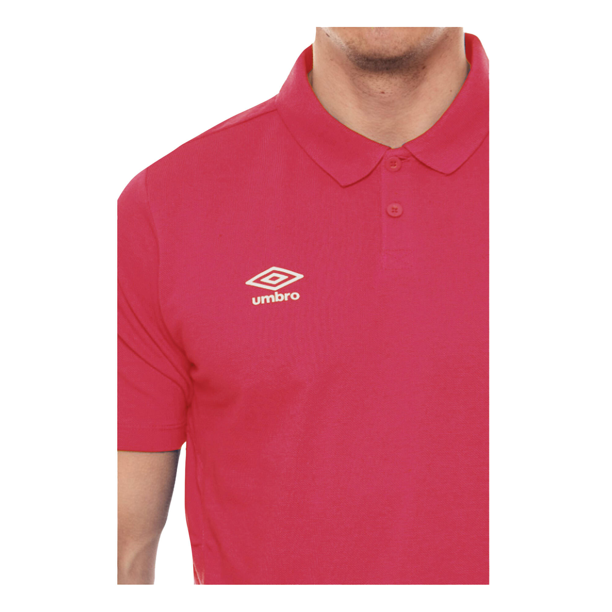 Boys Essential Polo Shirt (New Claret/White) 3/3