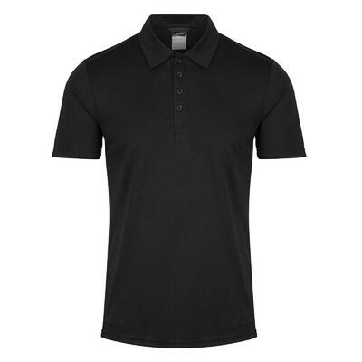 Heren gerecycled poloshirt (zwart)